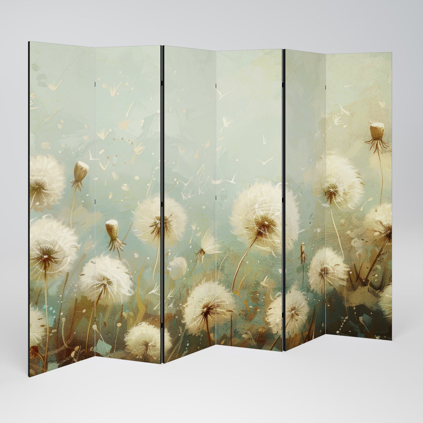 DREAMY MEADOW Decorative 6-Panel Room Divider