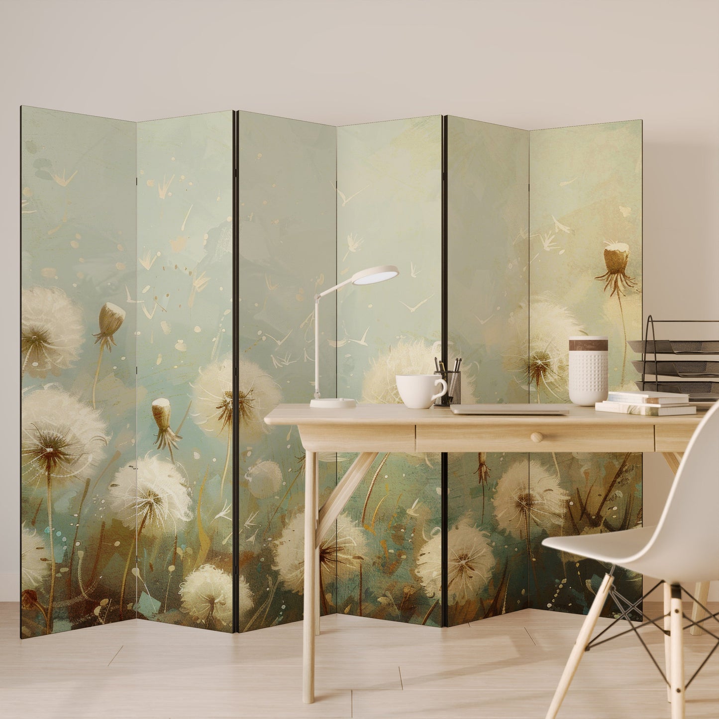 DREAMY MEADOW Decorative 6-Panel Room Divider