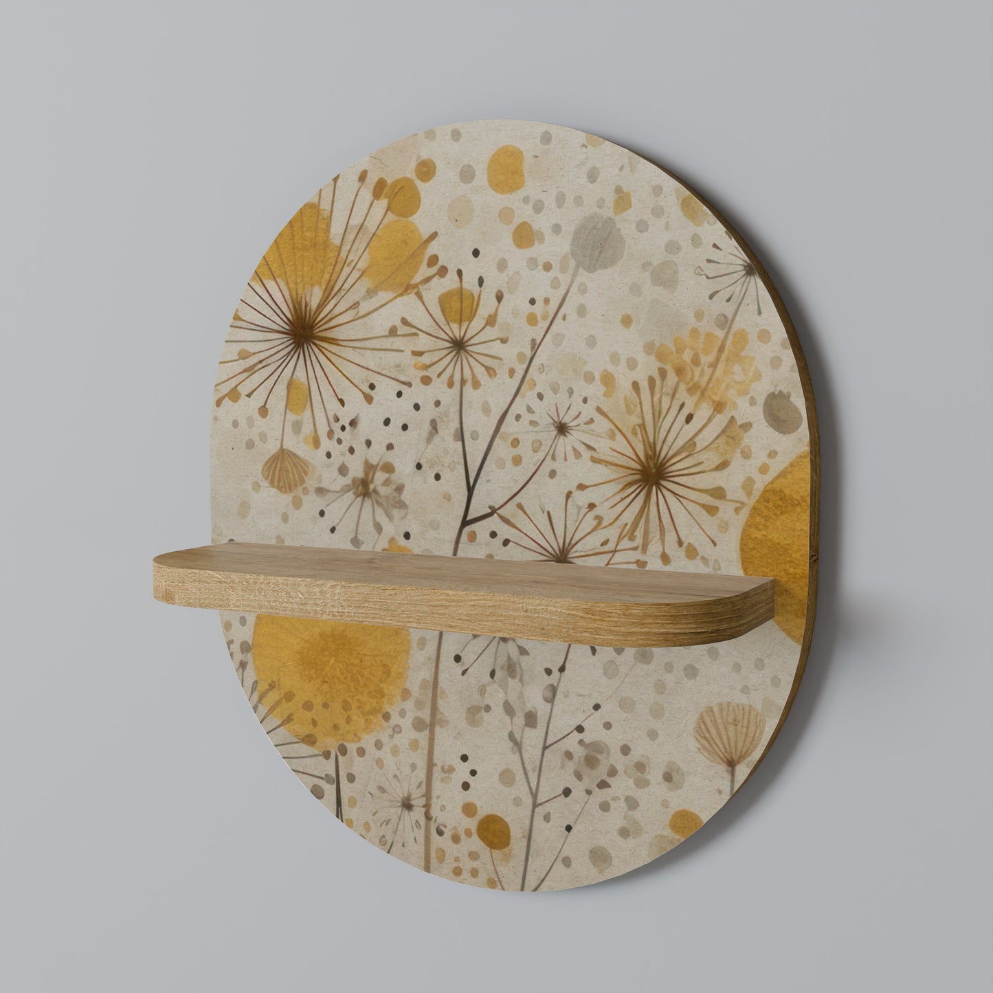 MORNING GLADE Oval Art Shelf In Oak Effect