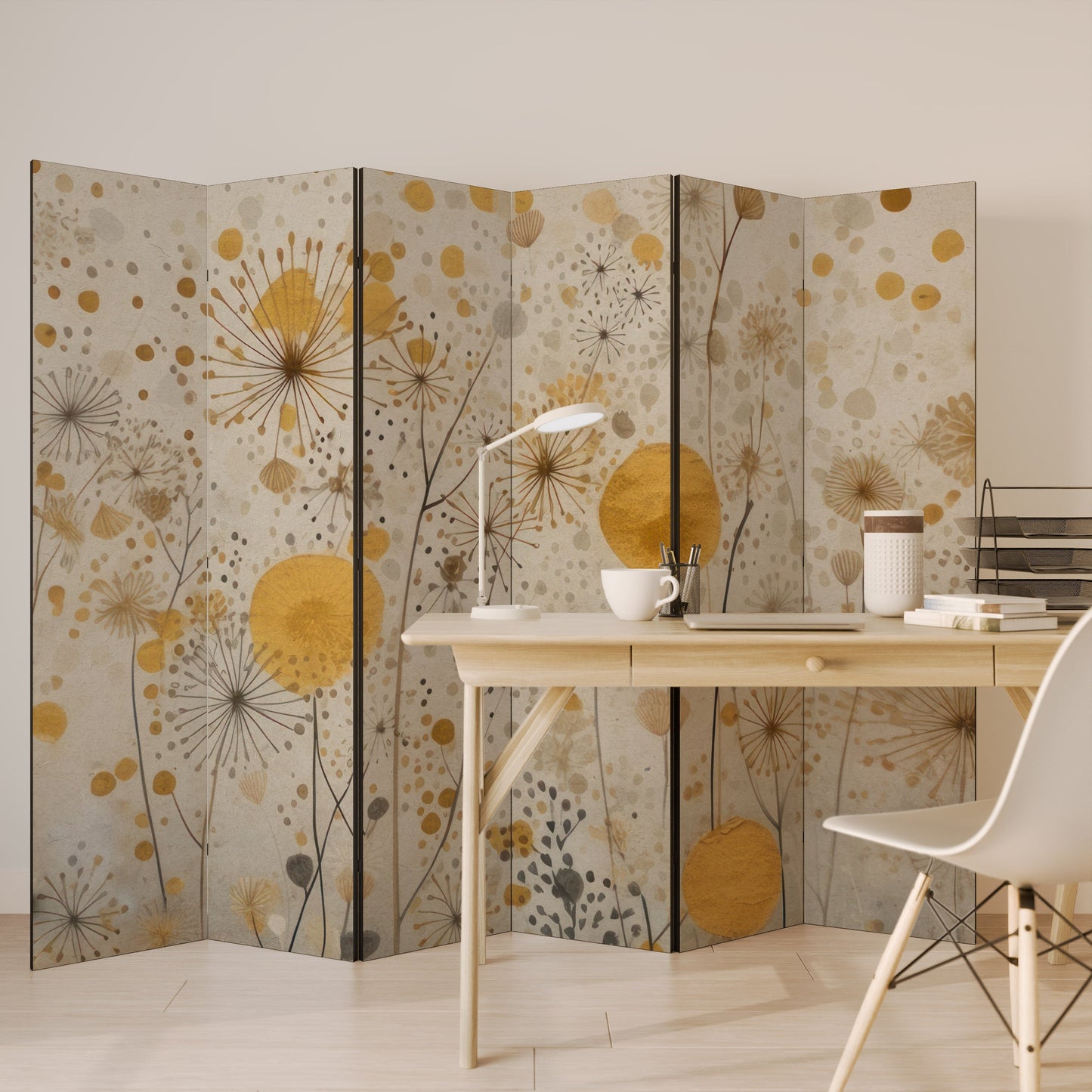 MORNING GLADE Dekorativ rumsavdelare med 6 paneler