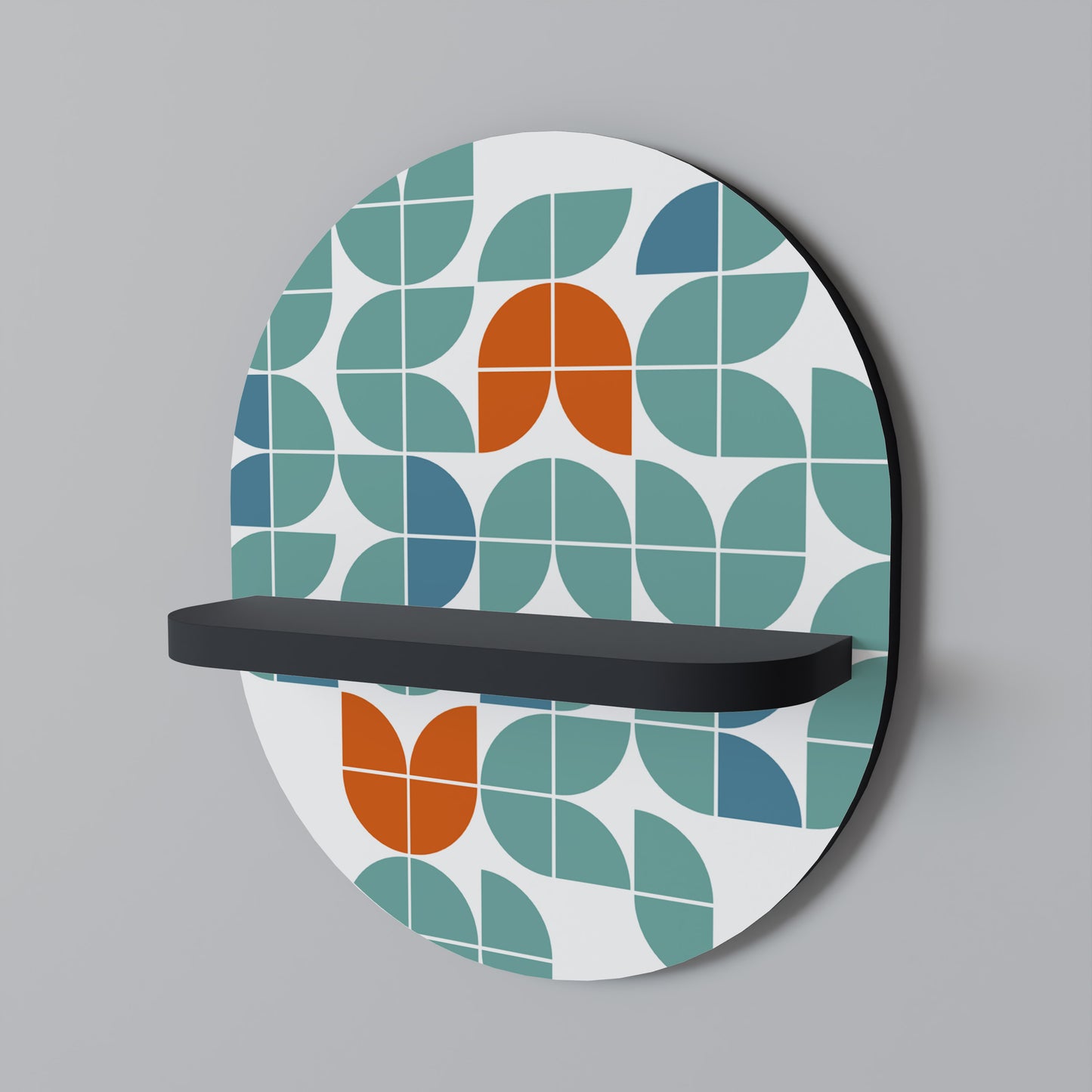 BE THE CHANGE Oval konsthylla i svart finish