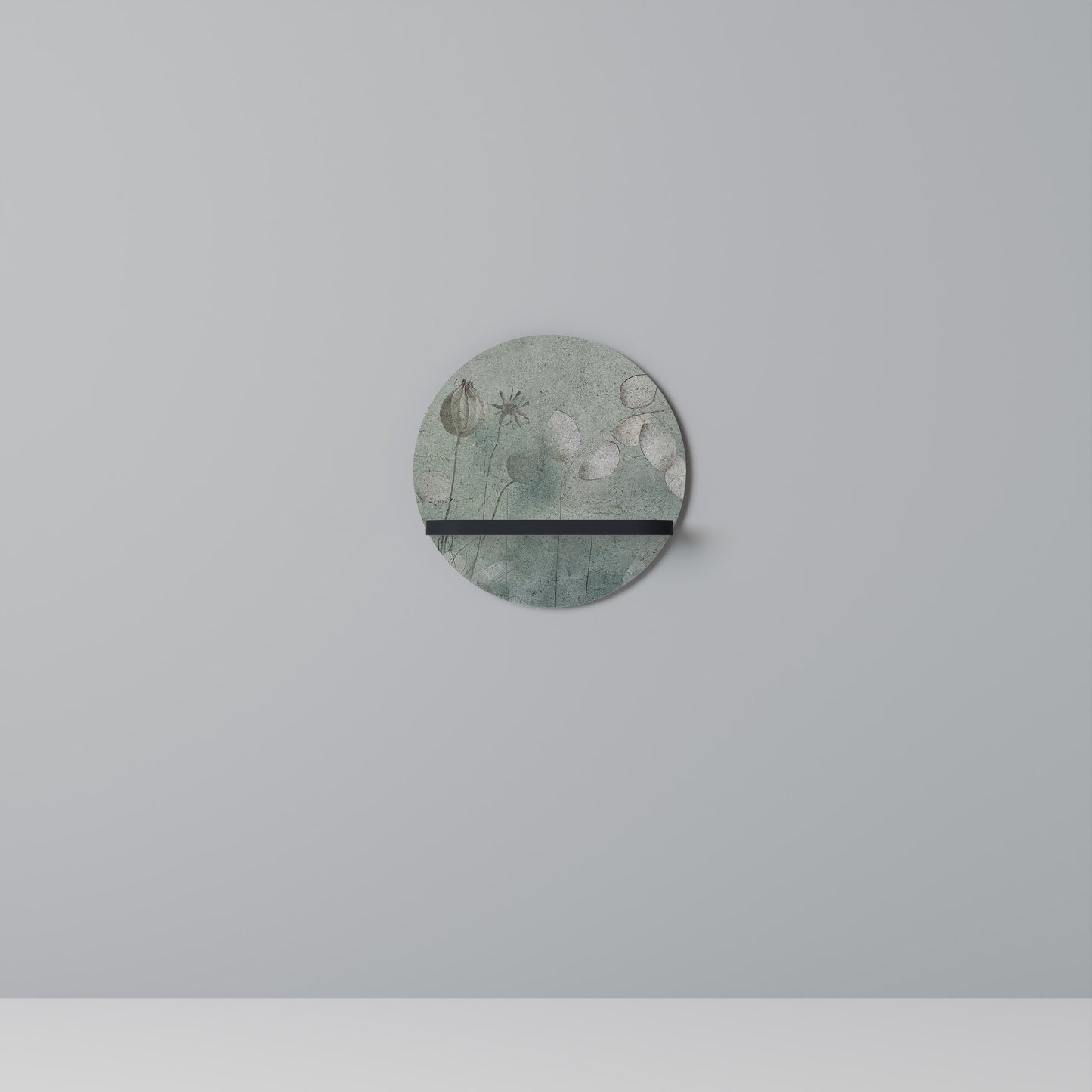 NIGHT LADY Rund konsthylla i svart finish