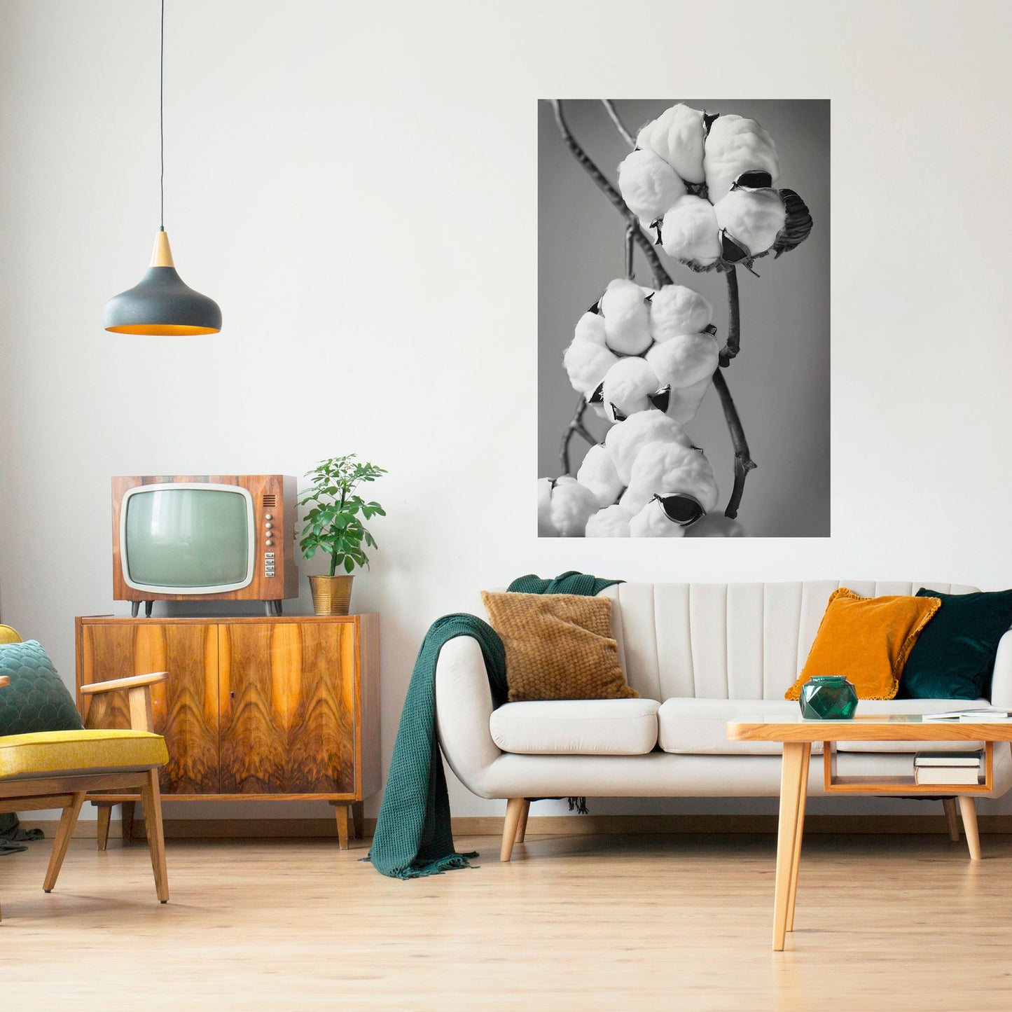 COTTON DREAMSCAPE vertikal poster med självhäftande tryck