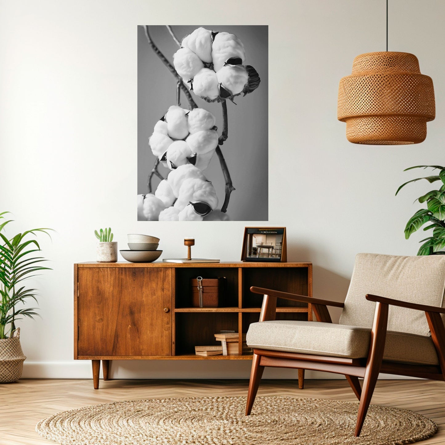 COTTON DREAMSCAPE vertikal poster med självhäftande tryck