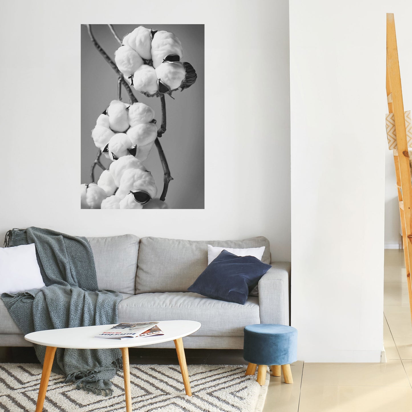 COTTON DREAMSCAPE vertikal poster med självhäftande tryck