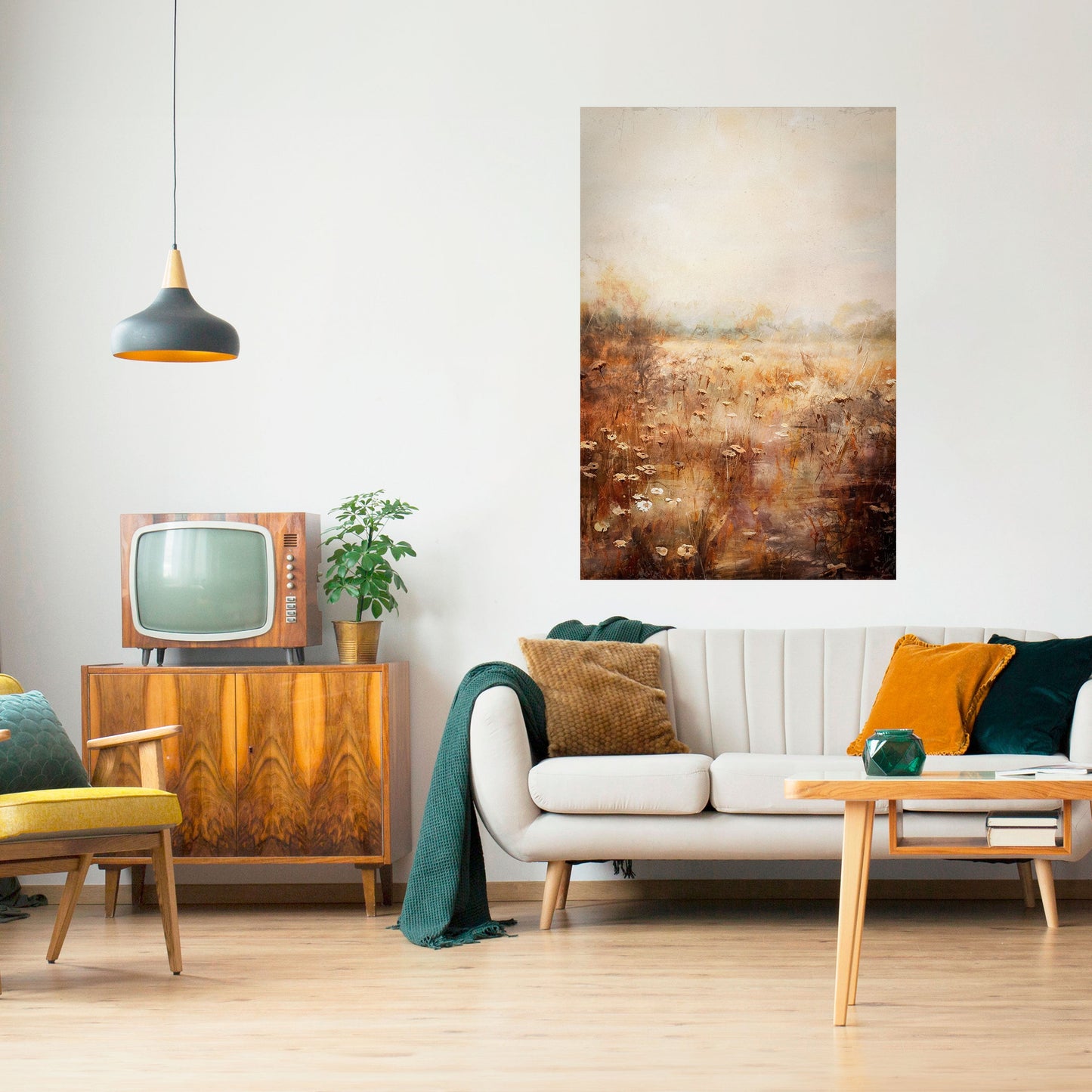 LUGN FÄLT vertikal poster med självhäftande tryck