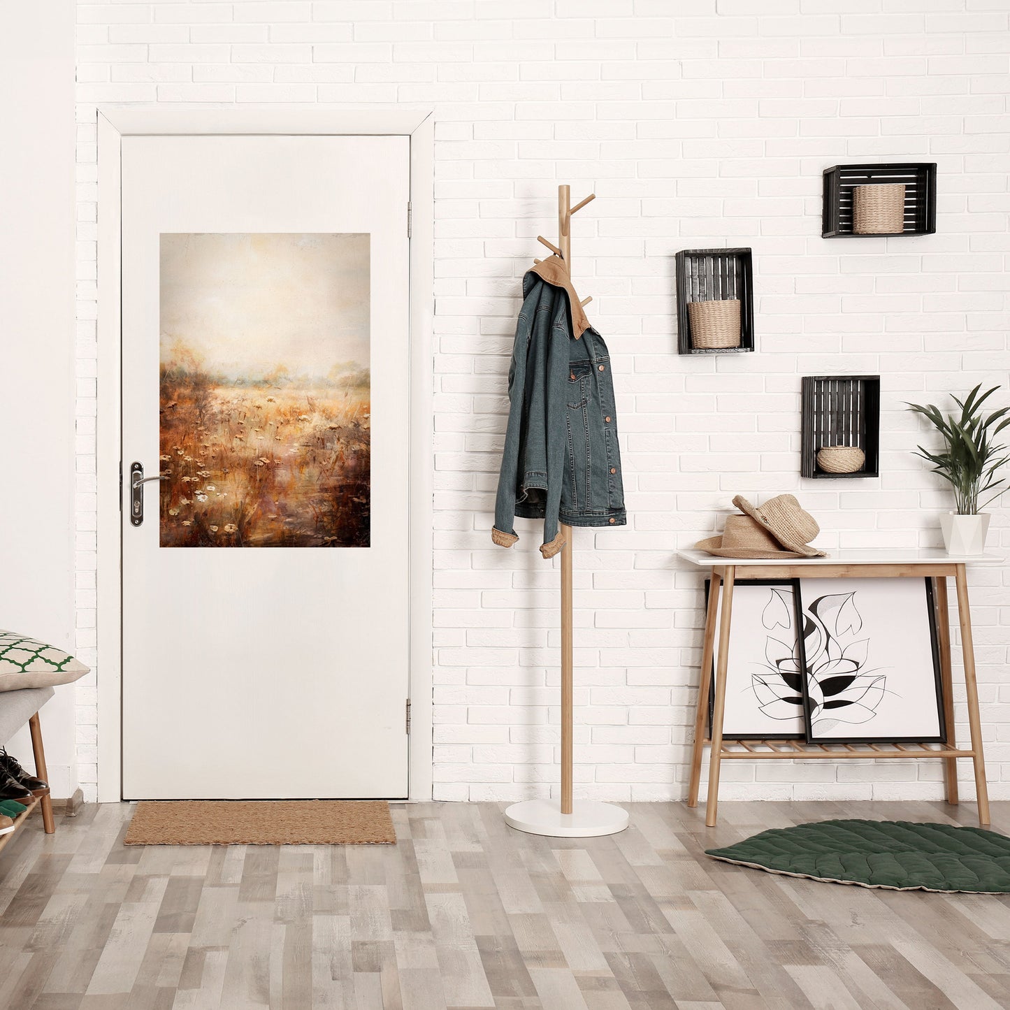 LUGN FÄLT vertikal poster med självhäftande tryck