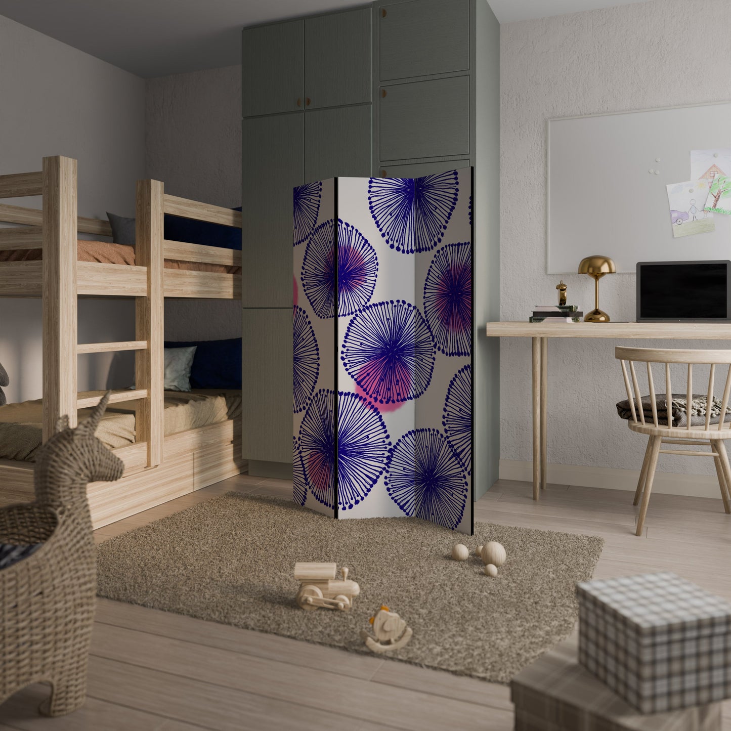 MAGIC NATURE Dekorativ rumsavdelare med 3 paneler