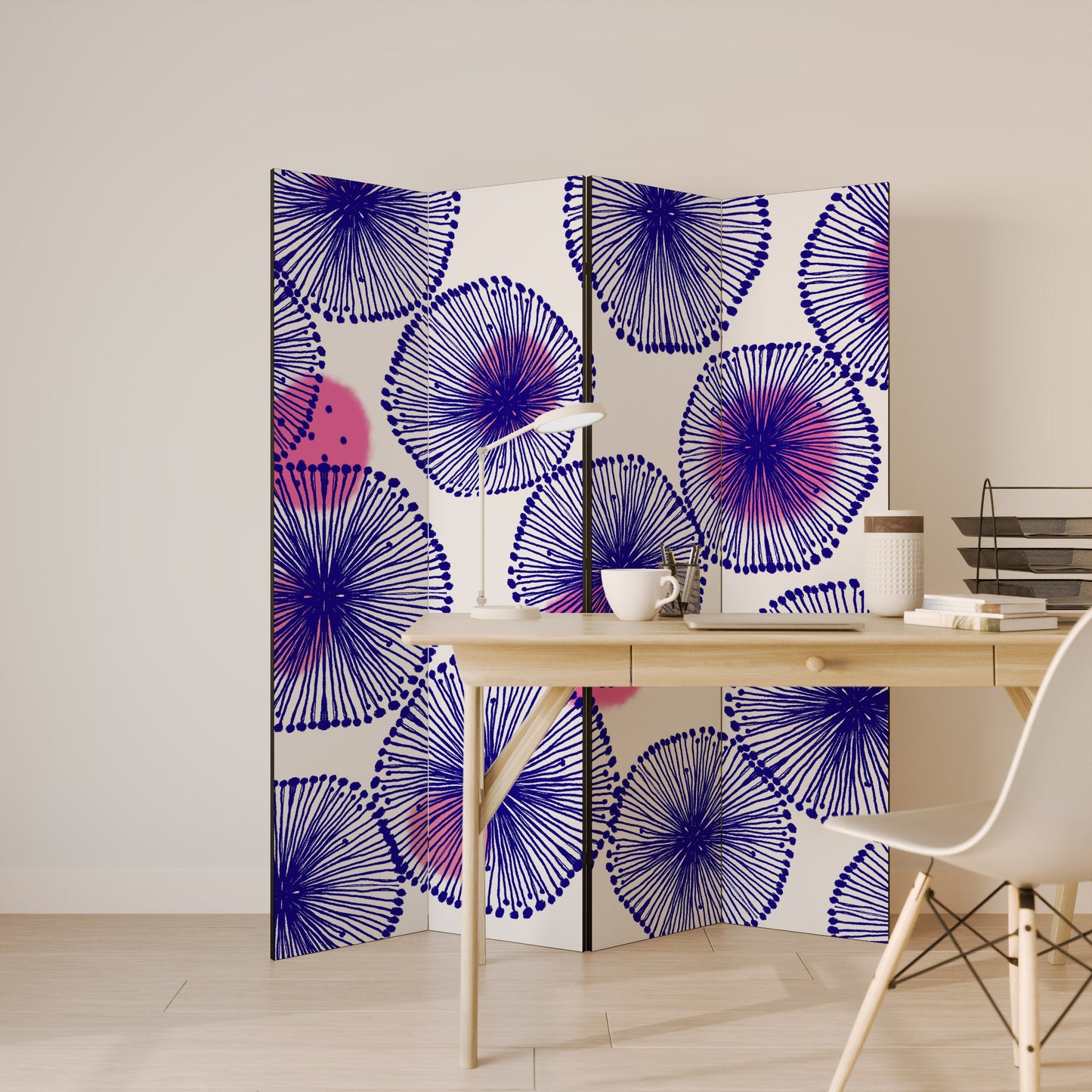 MAGIC NATURE Dekorativ rumsavdelare med 4 paneler