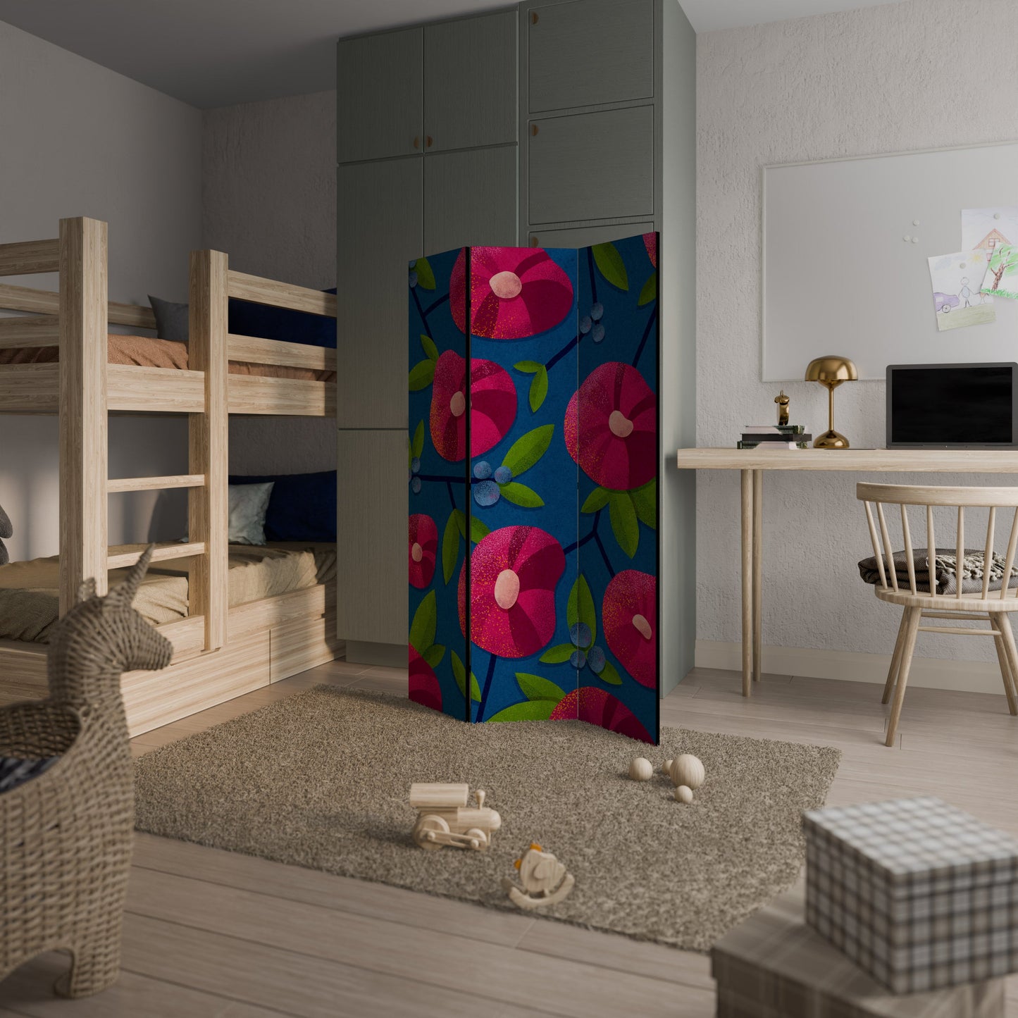 SPRING THOUGHTS Decorative 3-Panel Room Divider