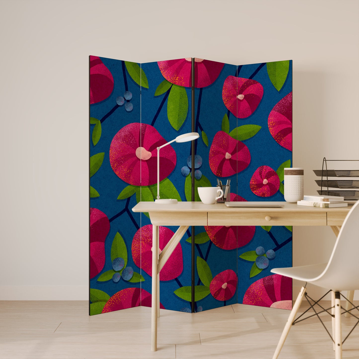 SPRING THOUGHTS Decorative 4-Panel Room Divider