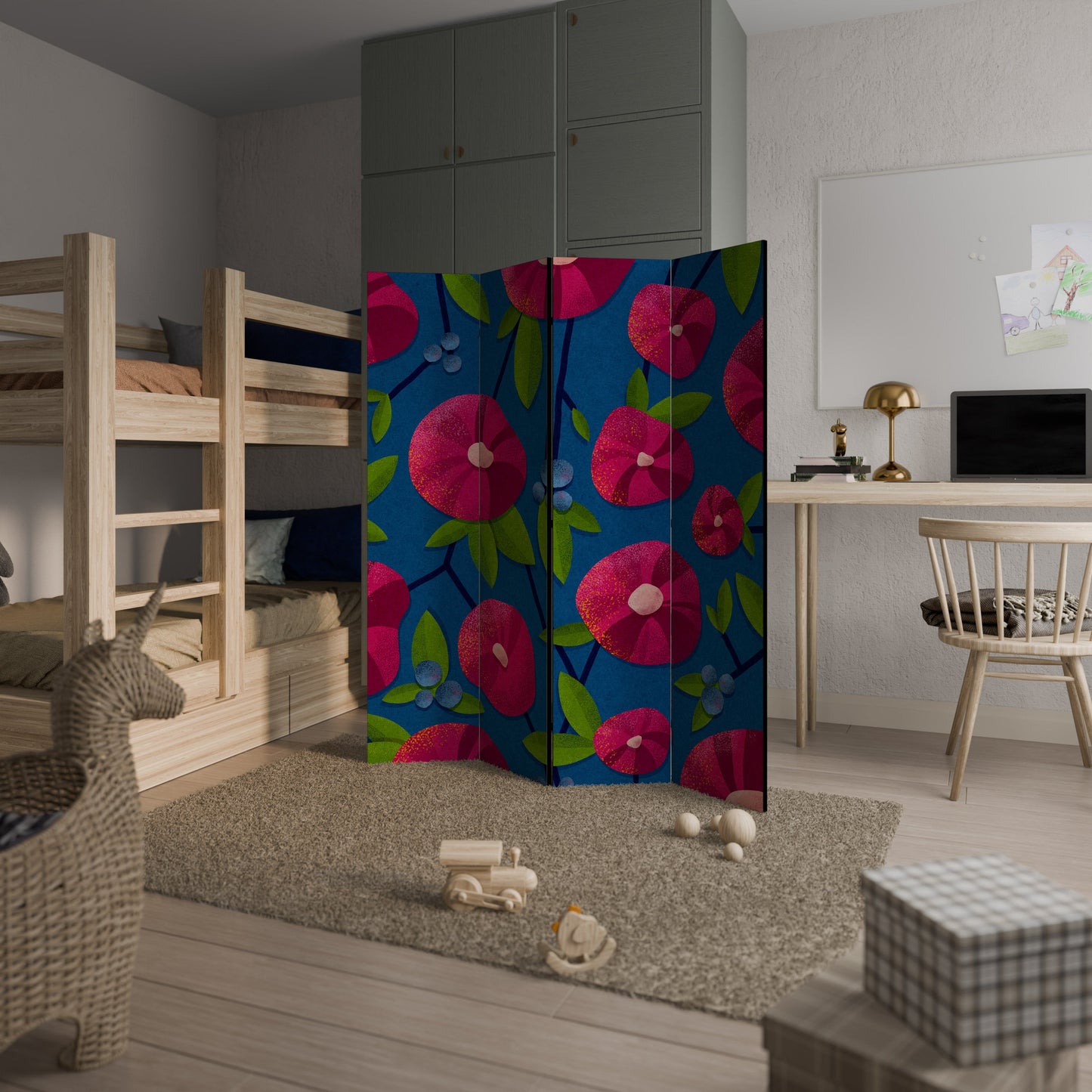 SPRING THOUGHTS Decorative 4-Panel Room Divider