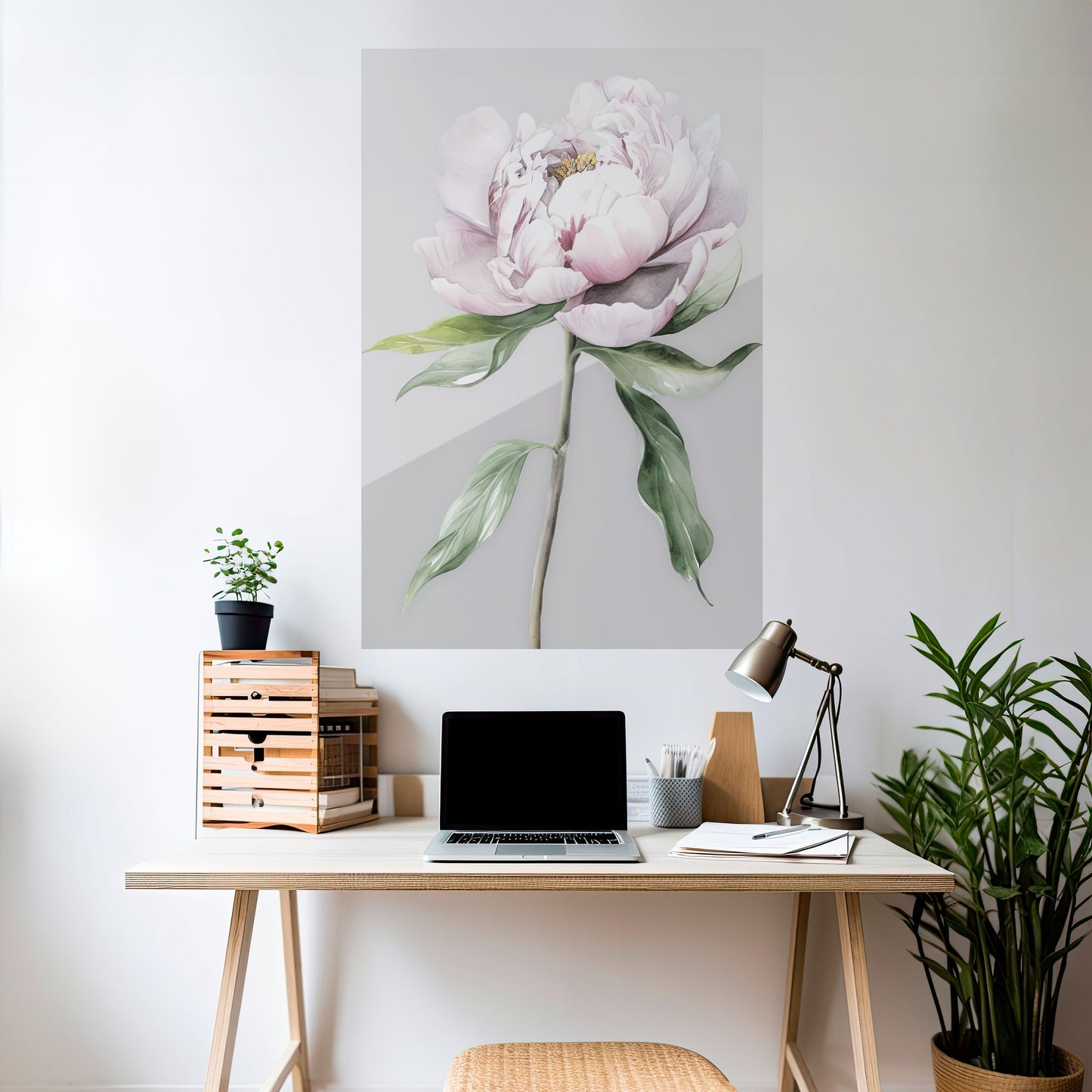 STRÅLANDE BLOMSTERFANTASI Vertikal Poster med självhäftande mönster