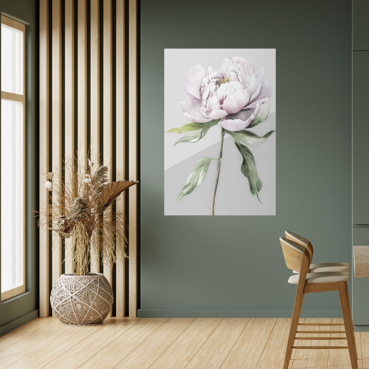 STRÅLANDE BLOMSTERFANTASI Vertikal Poster med självhäftande mönster