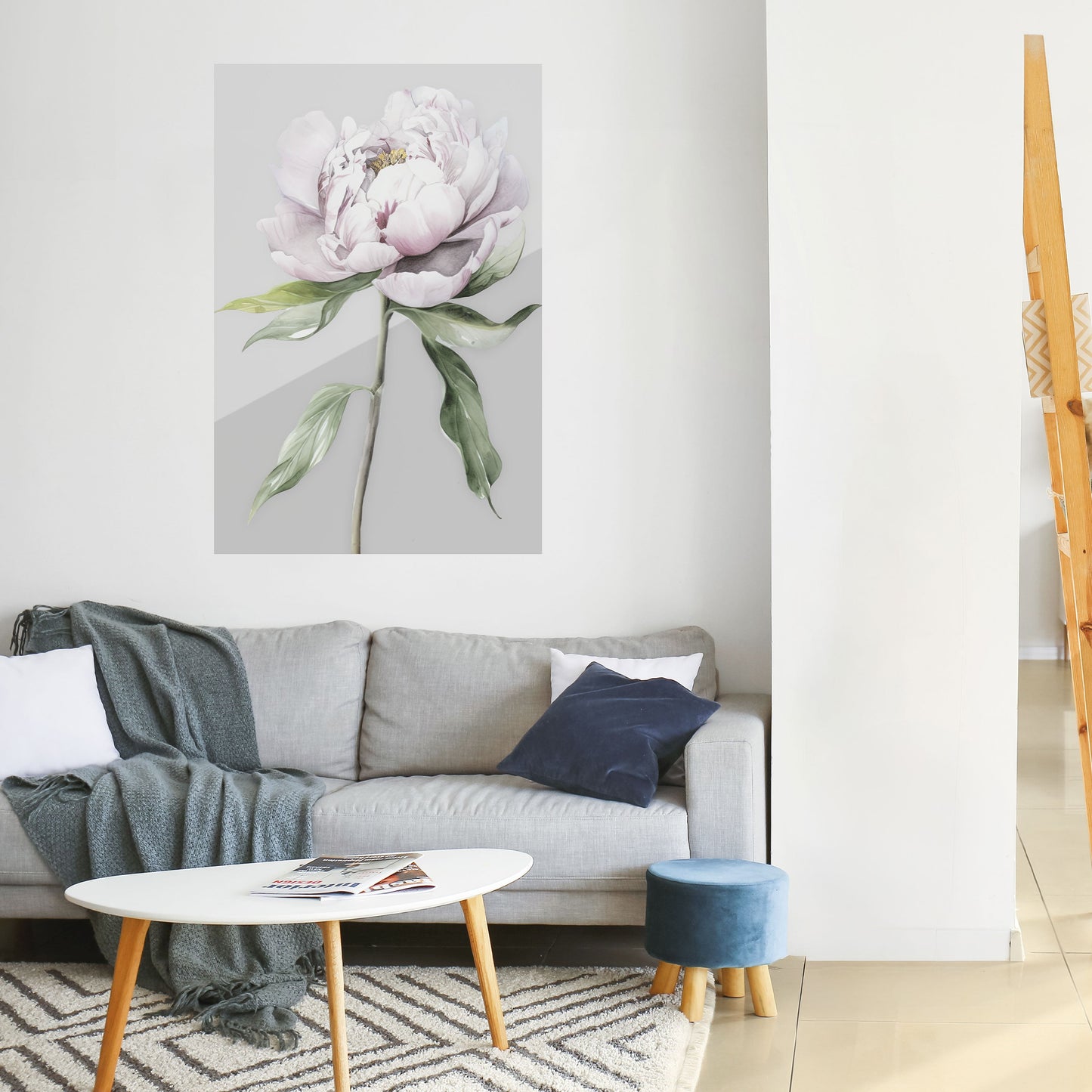STRÅLANDE BLOMSTERFANTASI Vertikal Poster med självhäftande mönster