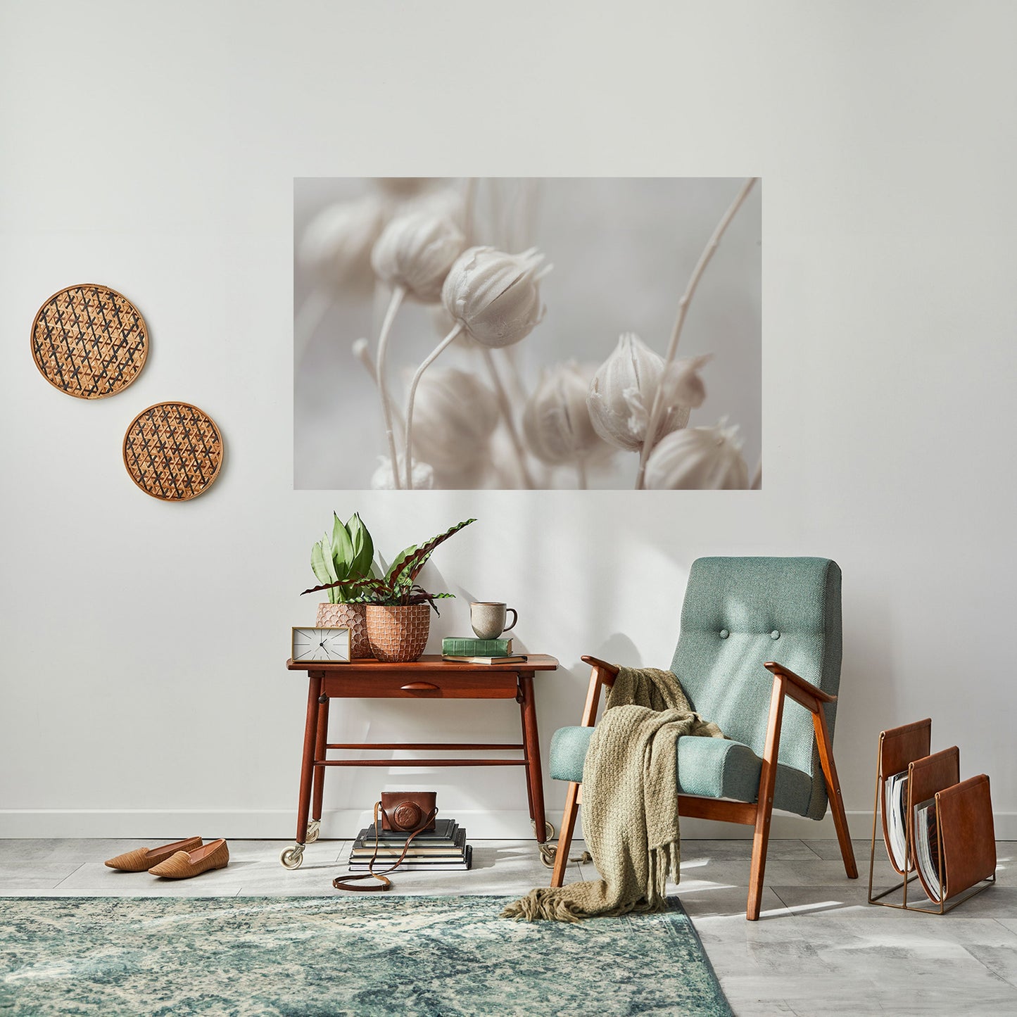 MYSTICAL BOTANICAL BLUSH Peel and Stick Horizontal Poster