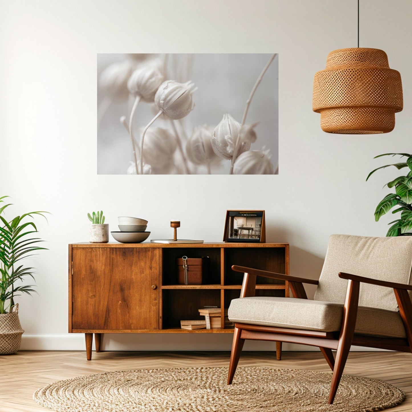 MYSTICAL BOTANICAL BLUSH Peel and Stick Horizontal Poster