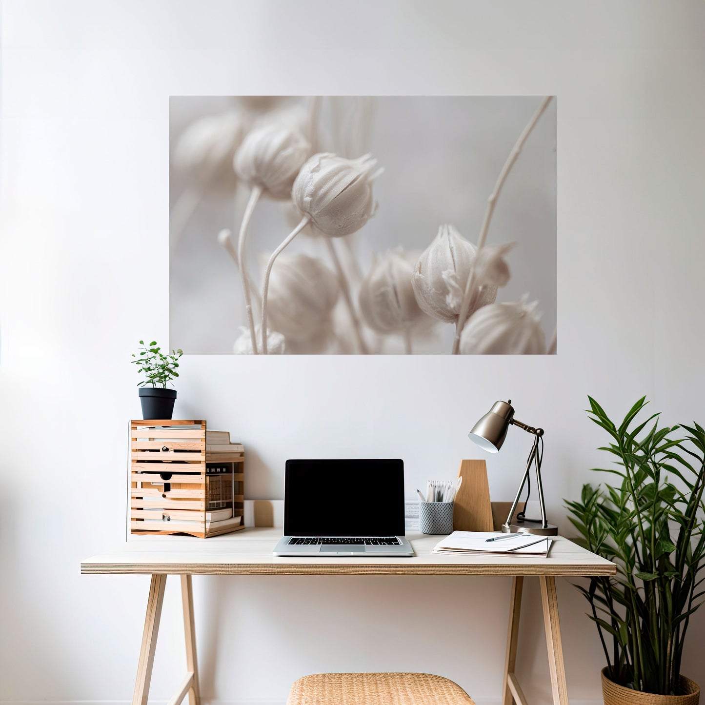 MYSTICAL BOTANICAL BLUSH Peel and Stick Horizontal Poster