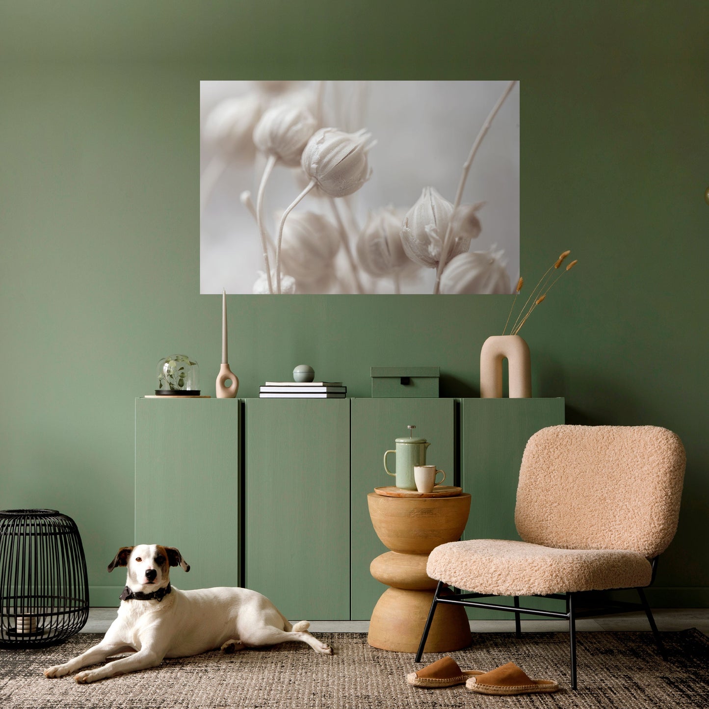 MYSTICAL BOTANICAL BLUSH Peel and Stick Horizontal Poster