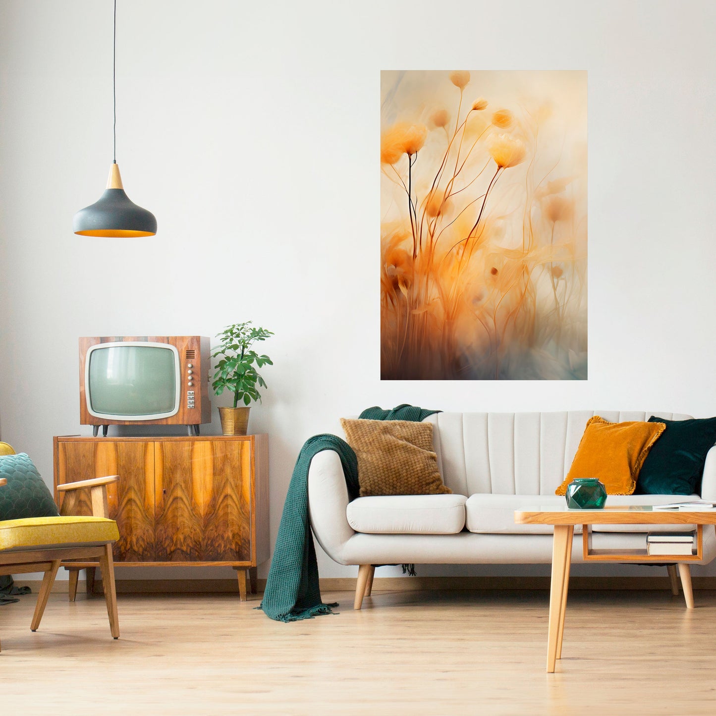 GOLDEN HUNEE EMBRACE vertikal poster med självhäftande text