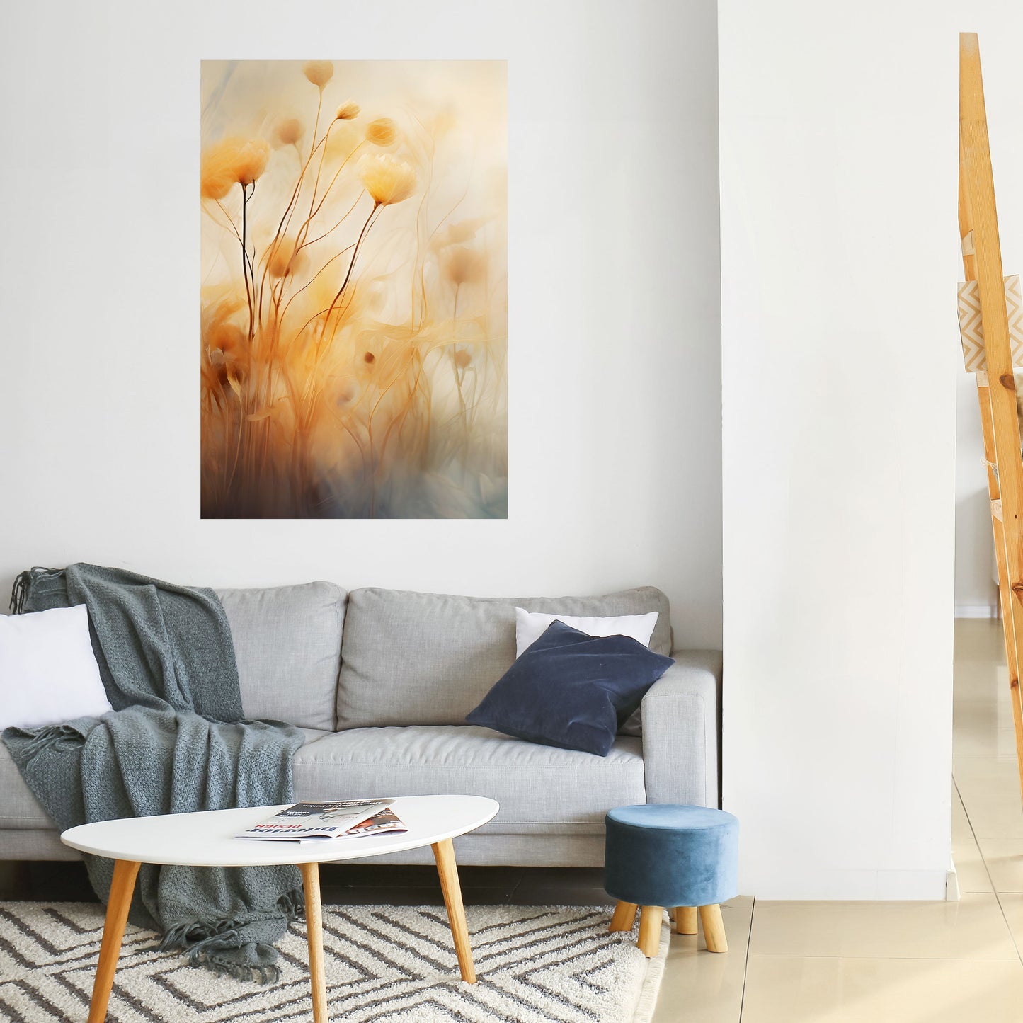 GOLDEN HUNEE EMBRACE vertikal poster med självhäftande text