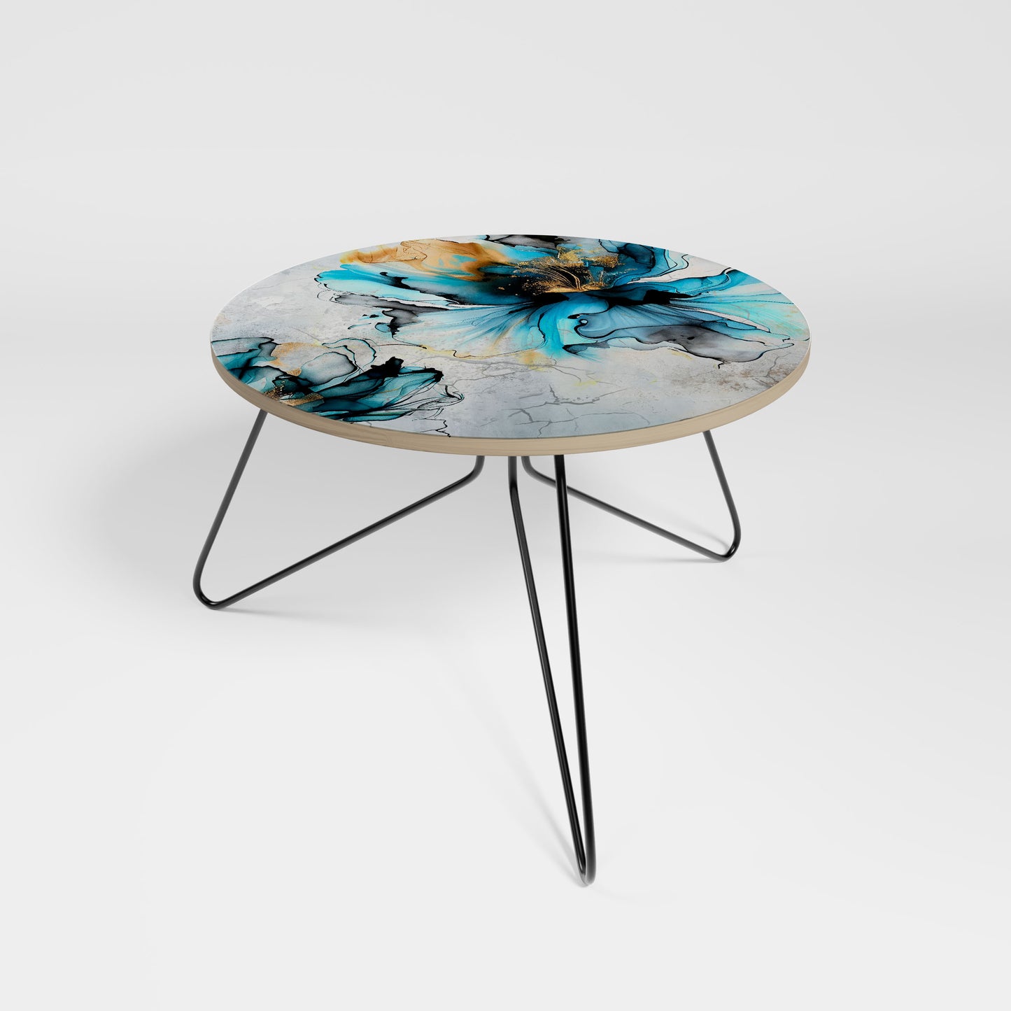 COBALT BLOSSOMS Small Coffee Table