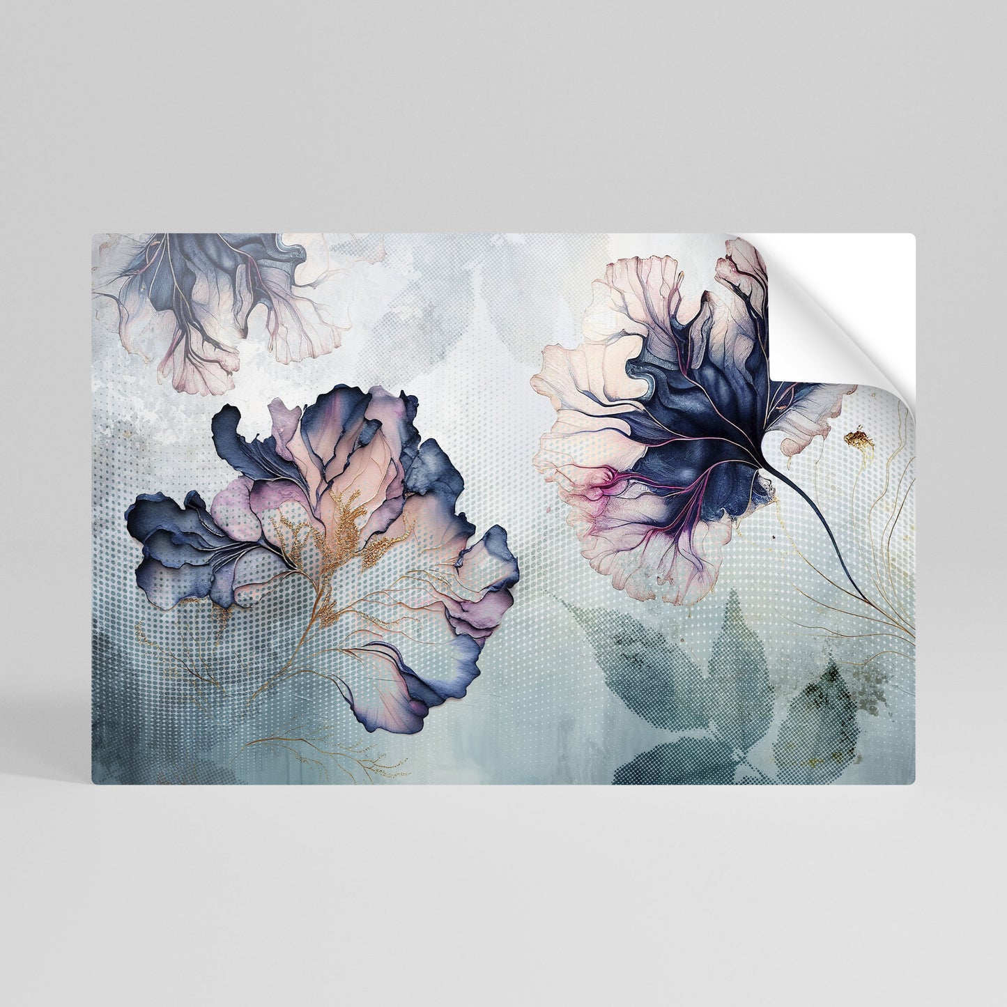 ICY BLOSSOMS horisontell poster med självhäftande motiv