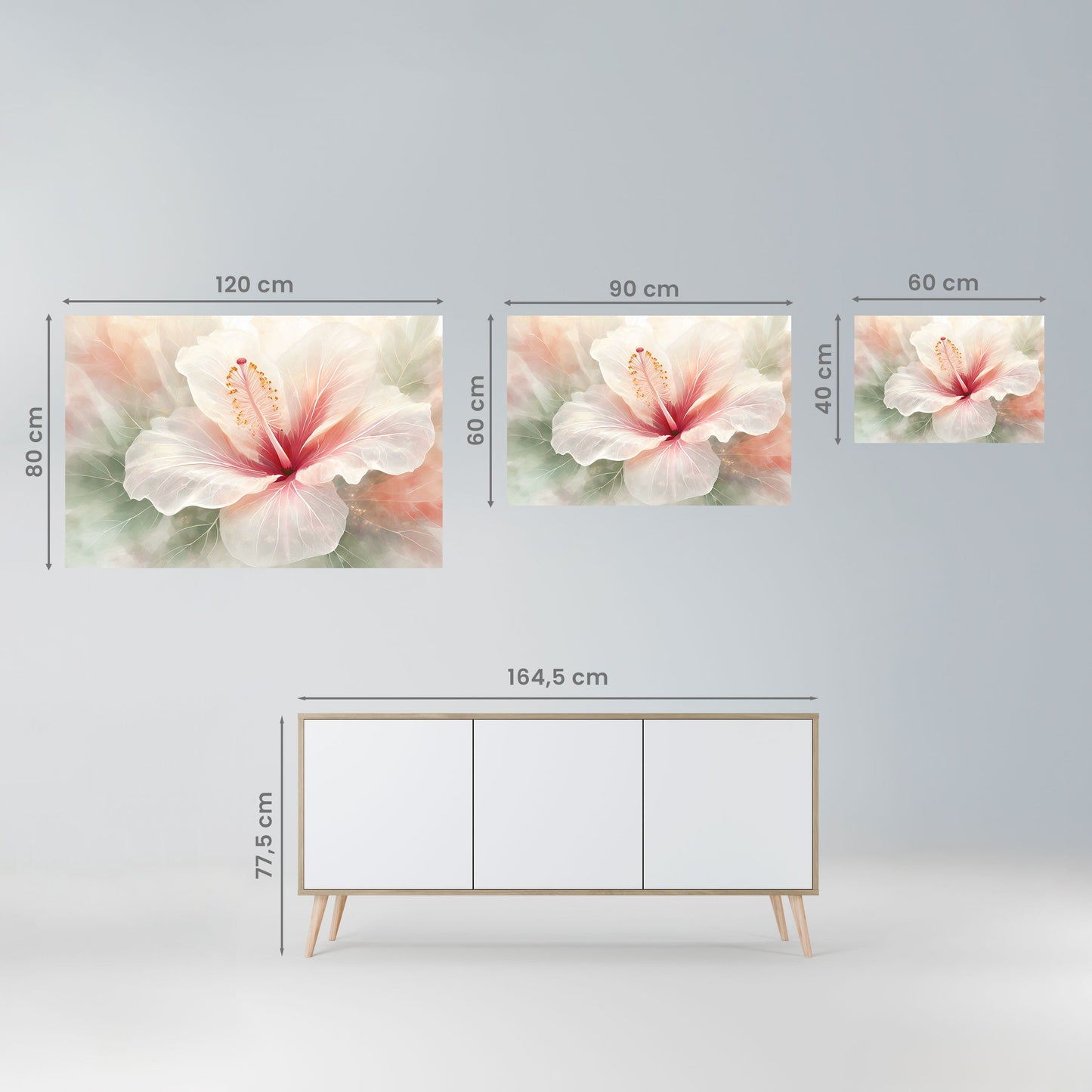 GOSSAMER BLOMSTERDRÖM horisontell poster med självhäftande motiv