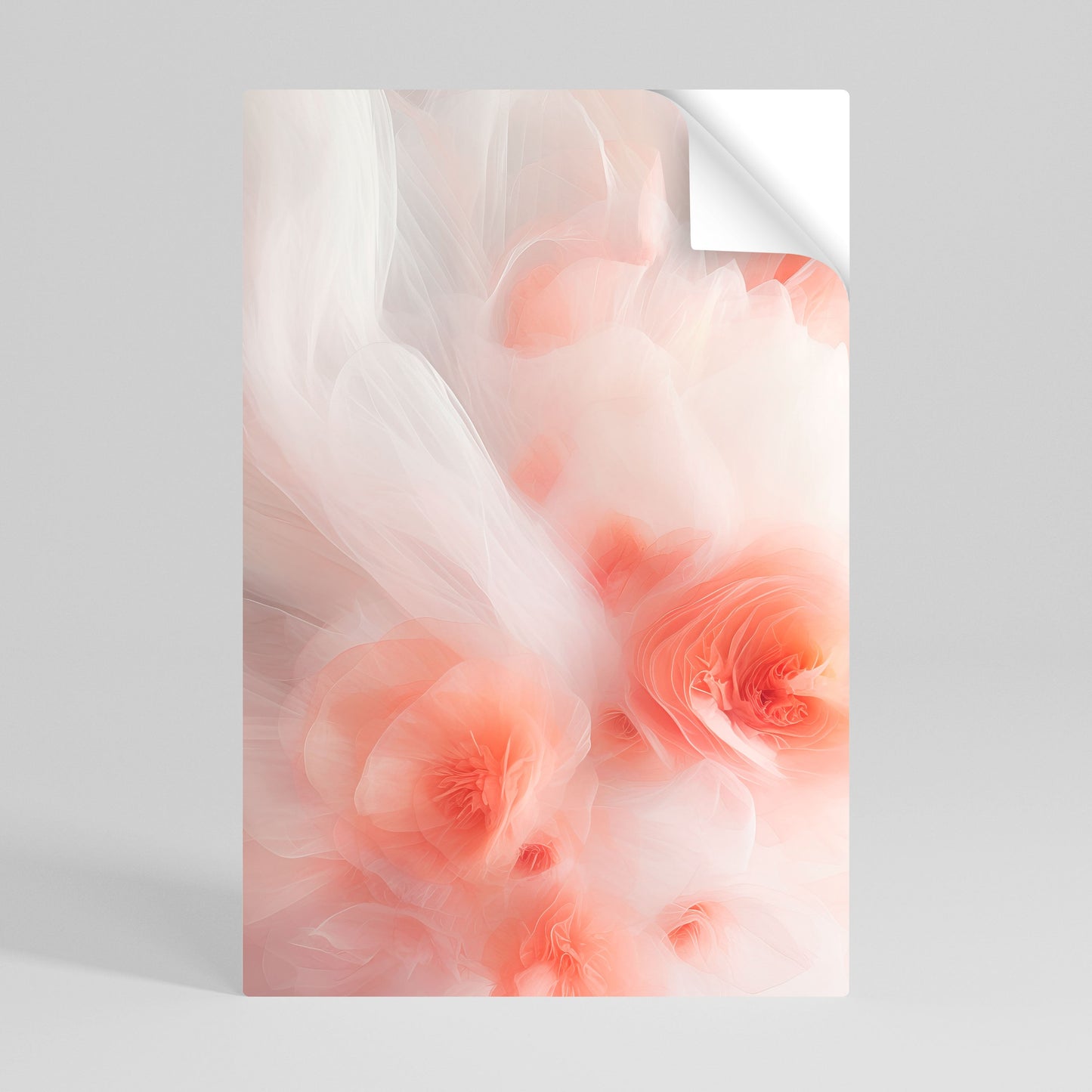 TENDER BLOSSOM VEIL vertikal poster med självhäftande text