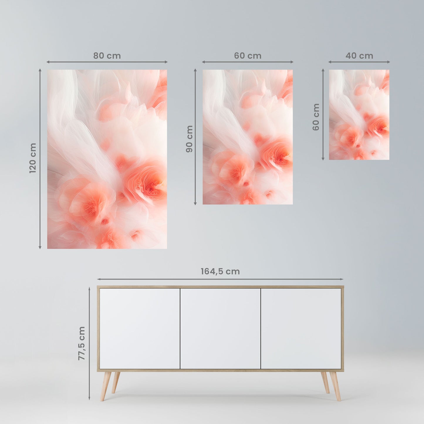 TENDER BLOSSOM VEIL vertikal poster med självhäftande text