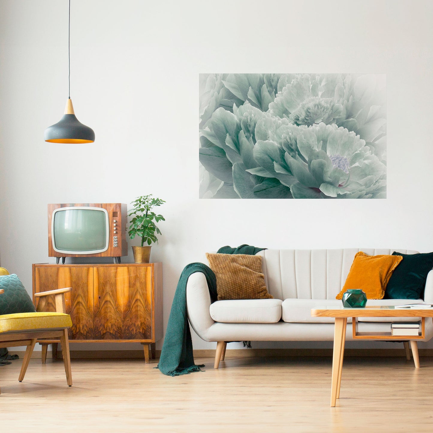 Trädpioner, skalbar och självhäftande horisontell poster