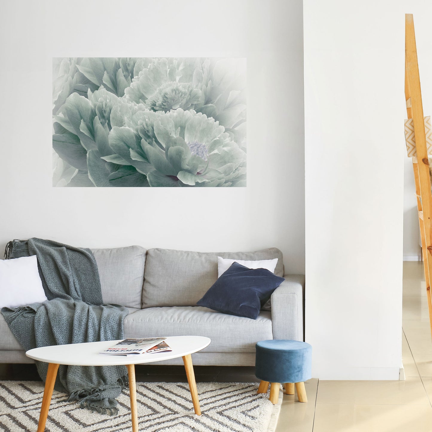 Trädpioner, skalbar och självhäftande horisontell poster
