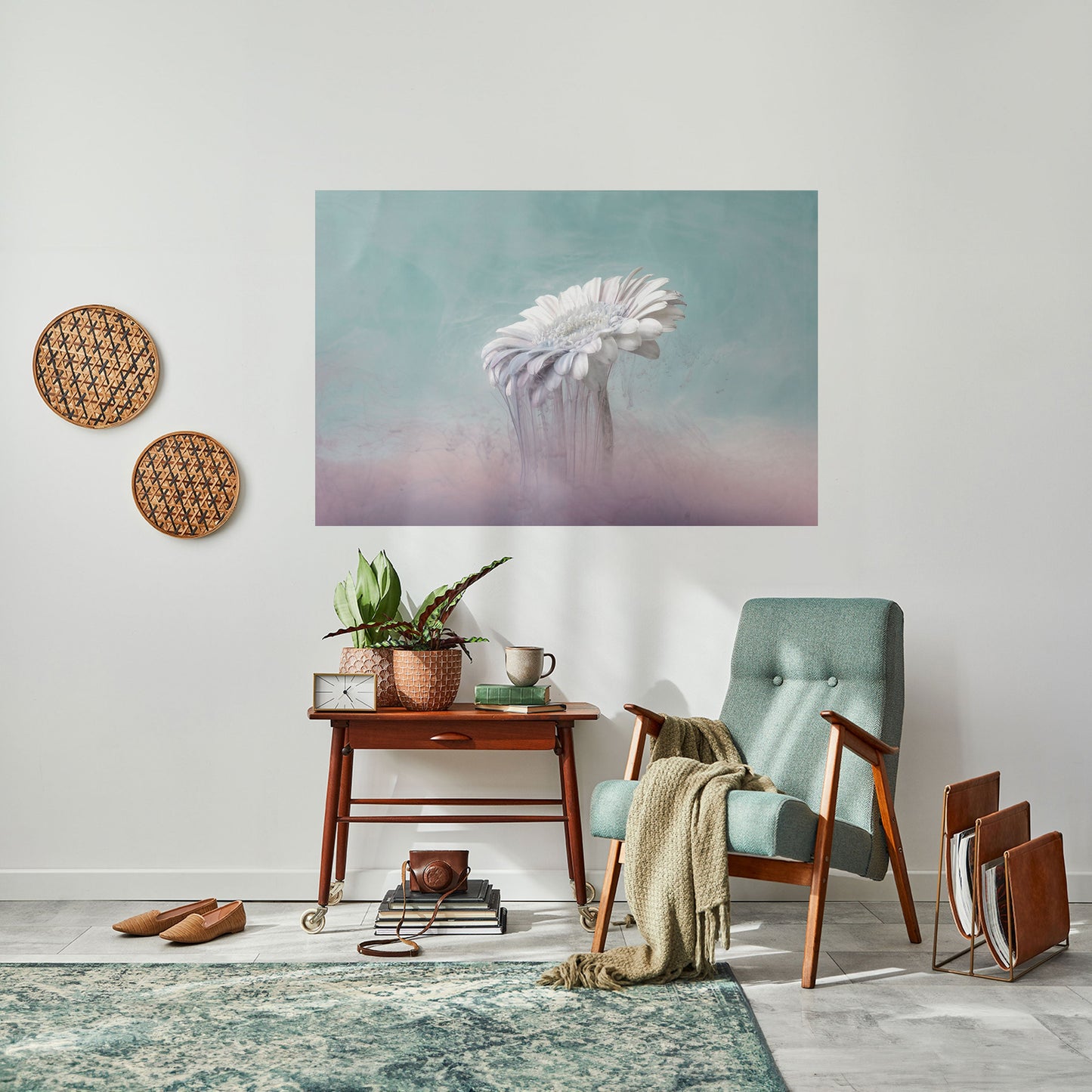 SMÄLTANDE GERBERA, självhäftande poster