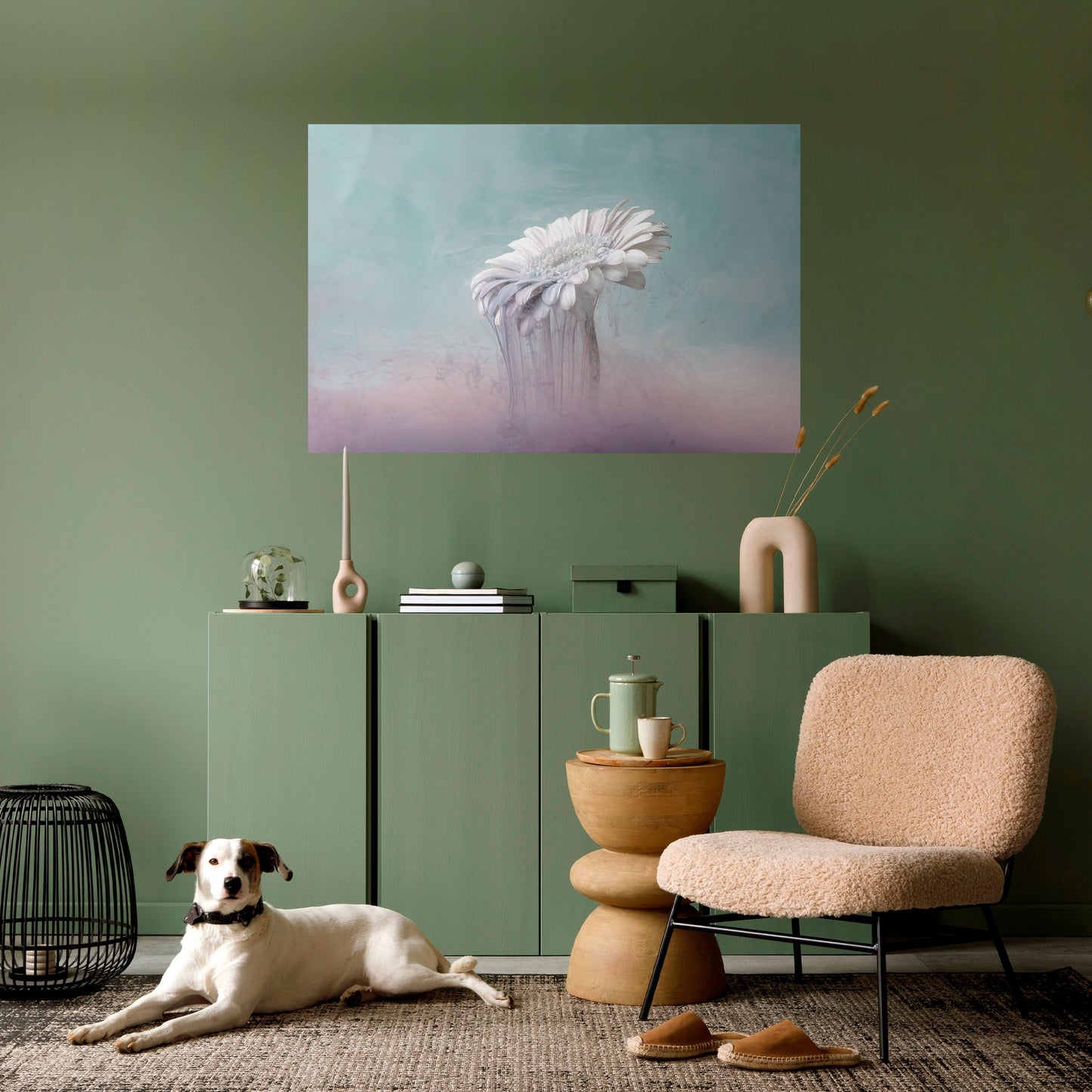 SMÄLTANDE GERBERA, självhäftande poster