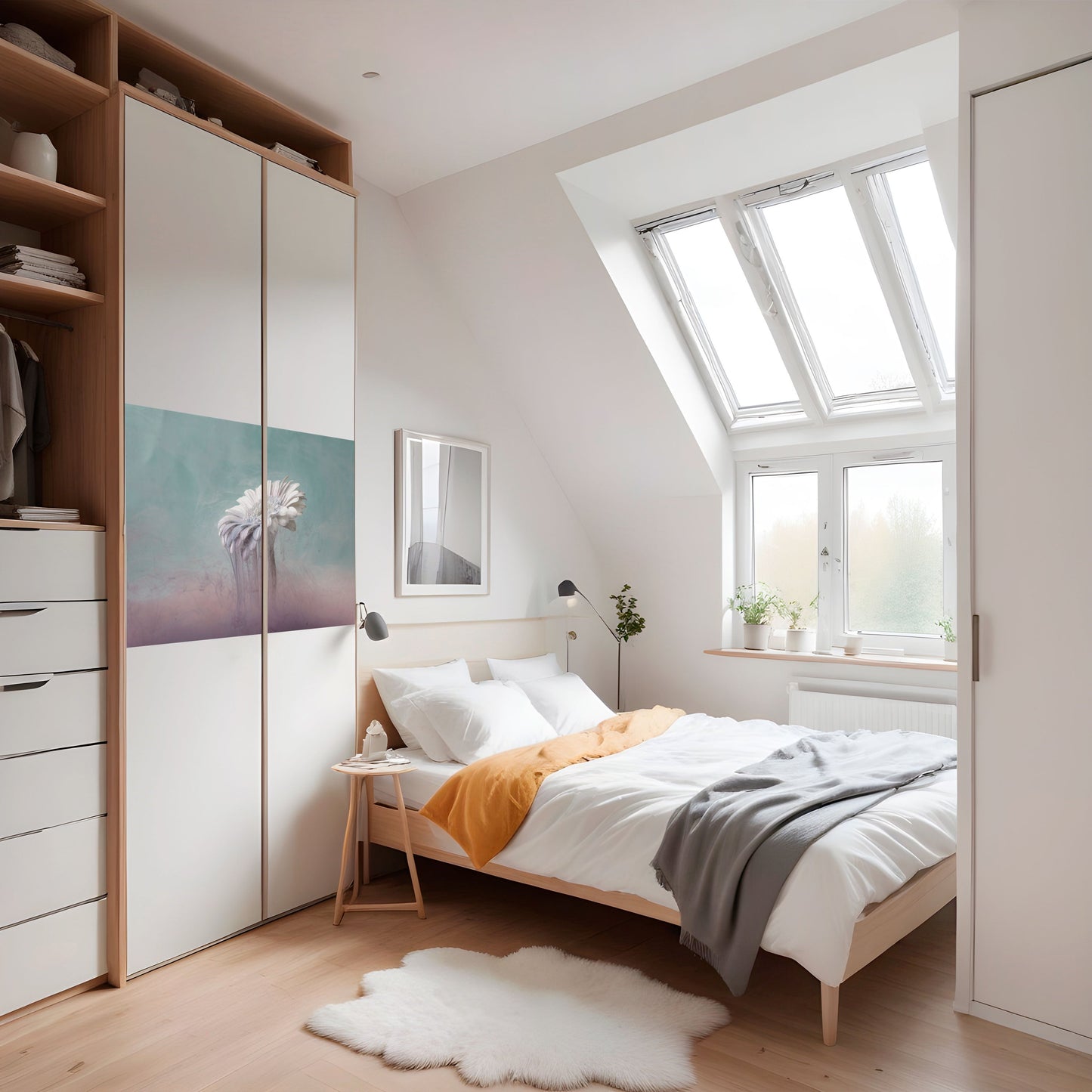 SMÄLTANDE GERBERA, självhäftande poster