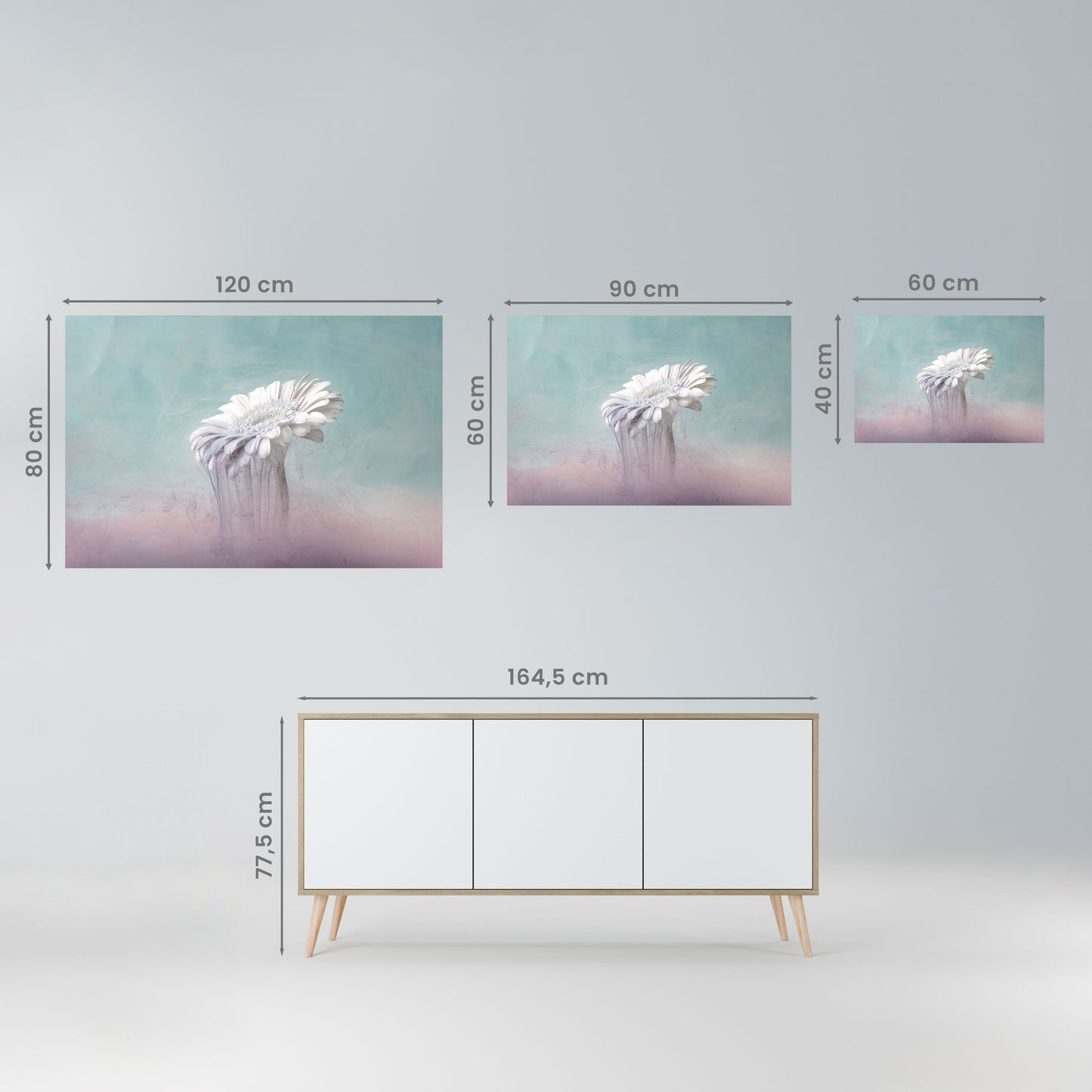 SMÄLTANDE GERBERA, självhäftande poster