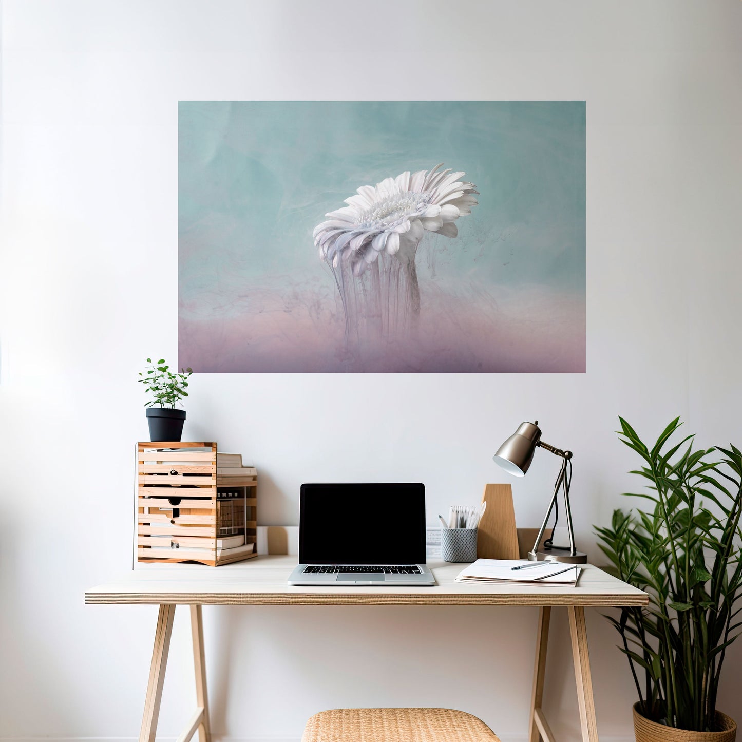 SMÄLTANDE GERBERA, självhäftande poster