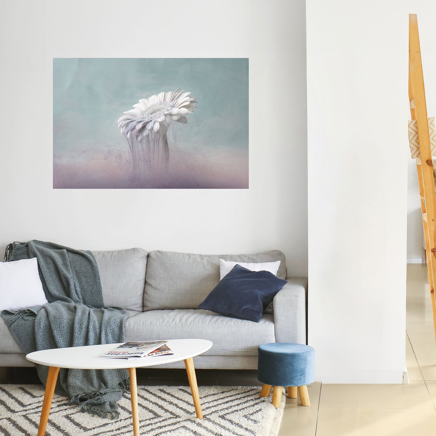 SMÄLTANDE GERBERA, självhäftande poster