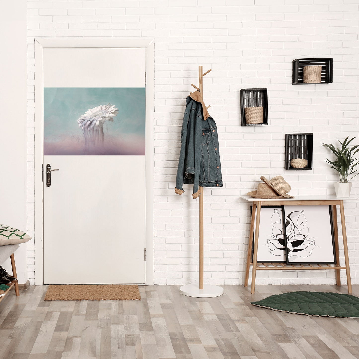 SMÄLTANDE GERBERA, självhäftande poster