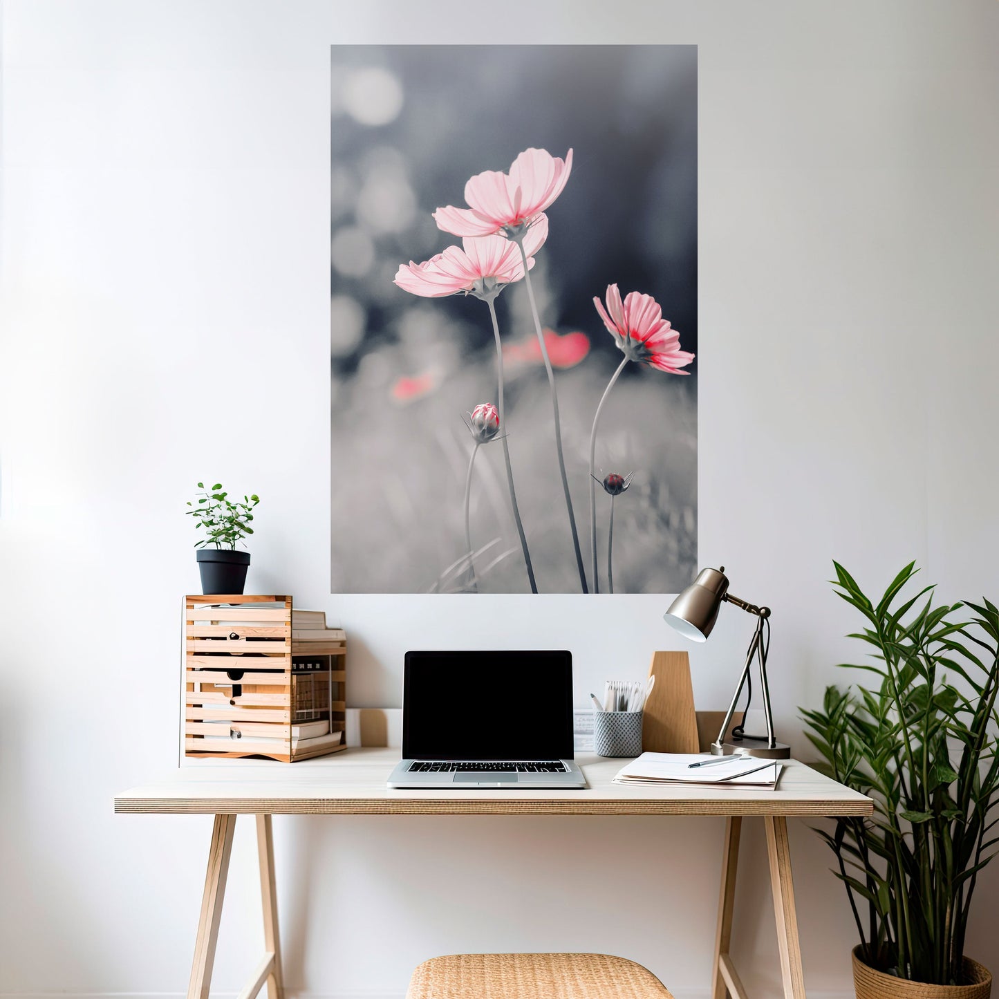 SUBTLE PETAL DANCE Peel and Stick Vertical Poster