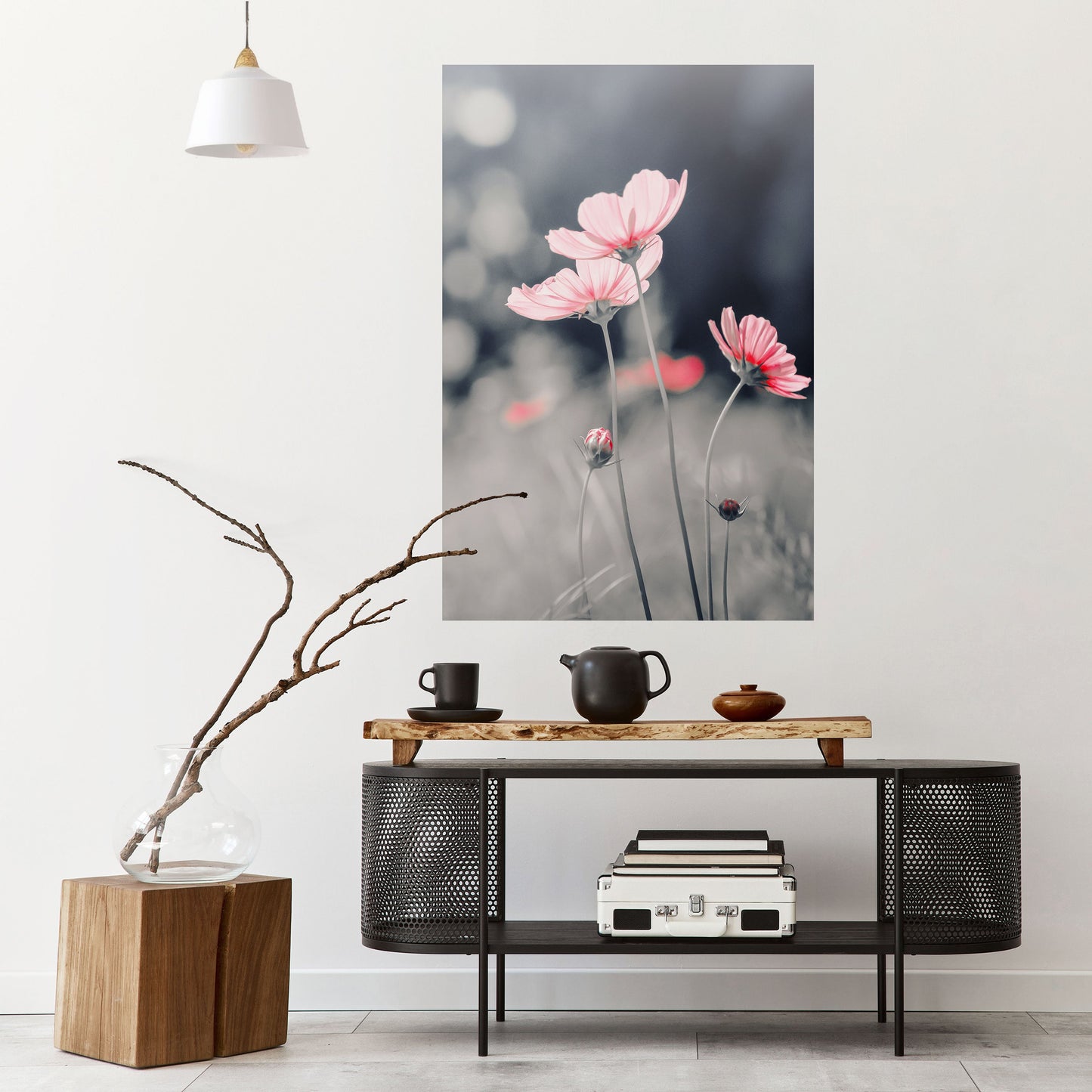 SUBTLE PETAL DANCE Peel and Stick Vertical Poster