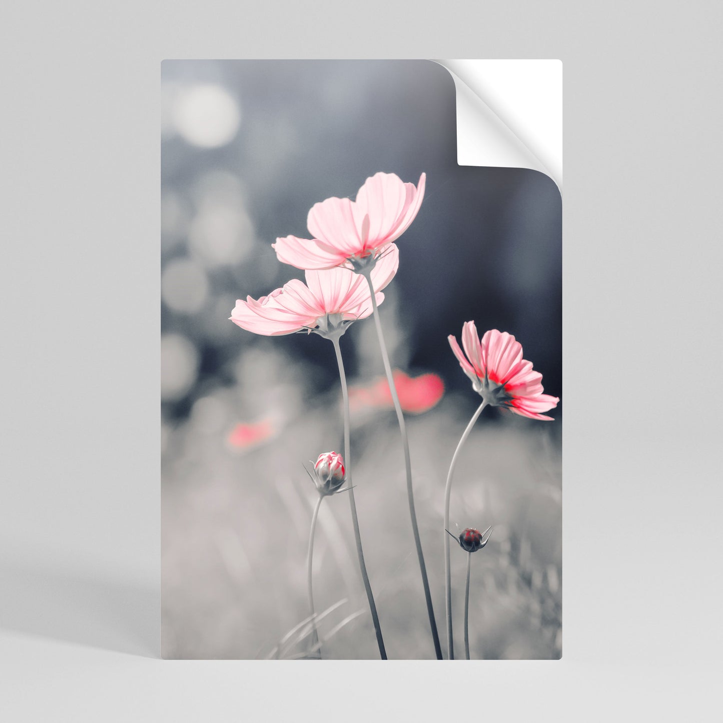 SUBTLE PETAL DANCE Peel and Stick Vertical Poster