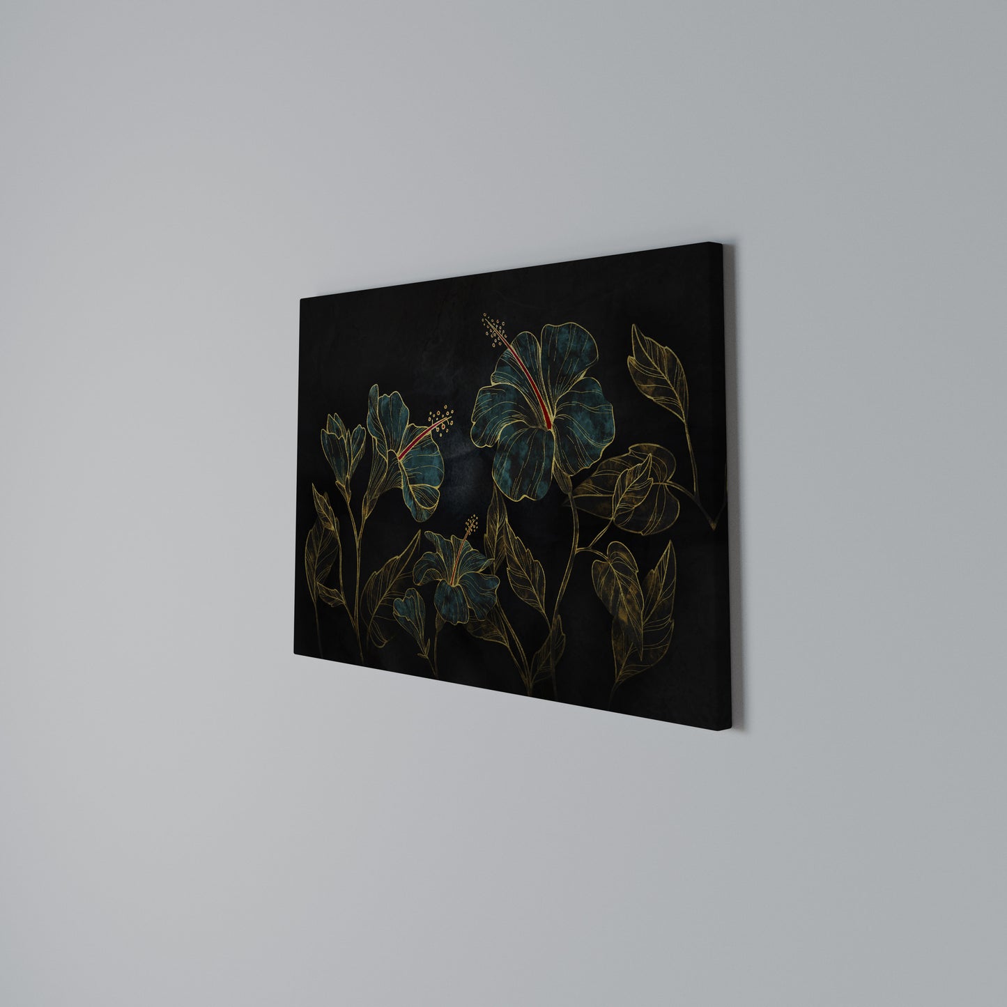 EMBERED BLOOM Horizontal Canvas Print