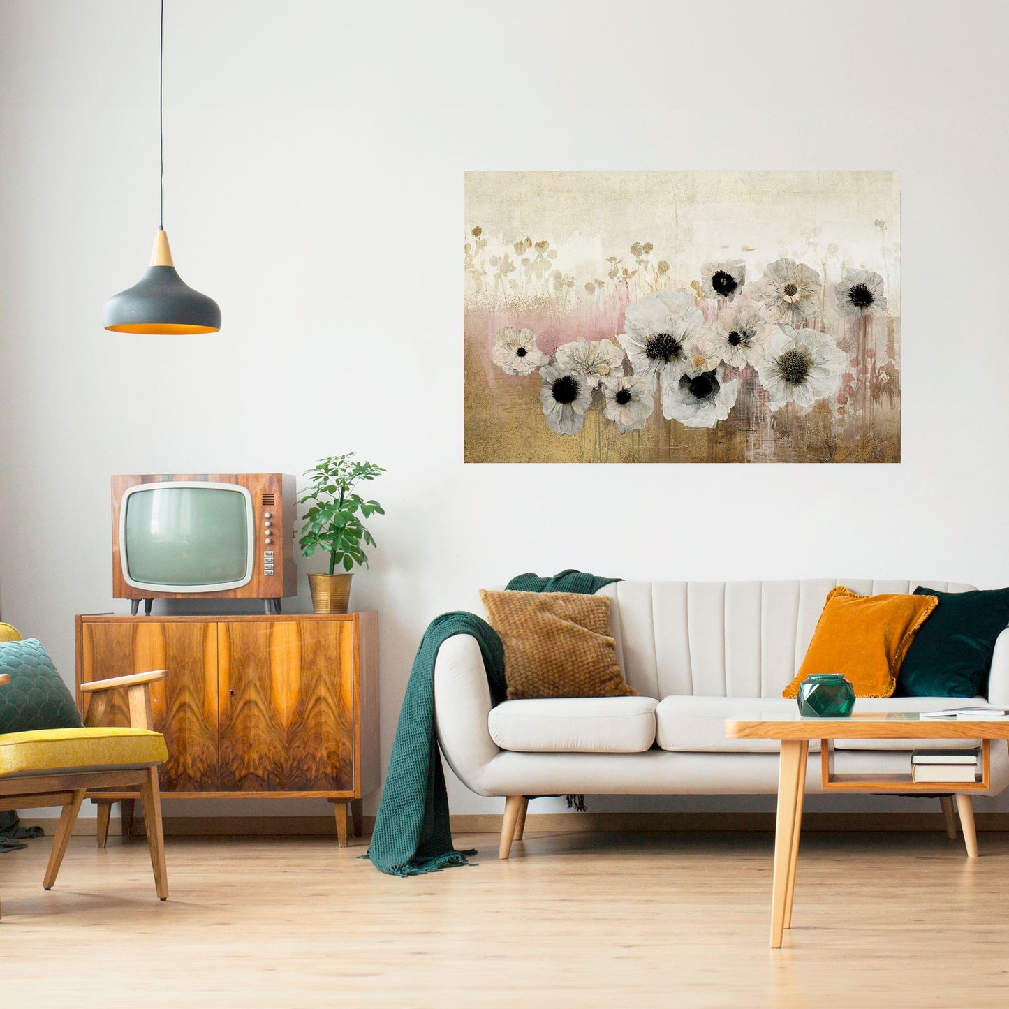 GENTLE VINTAGE HARMONY horisontell affisch med självhäftande motiv