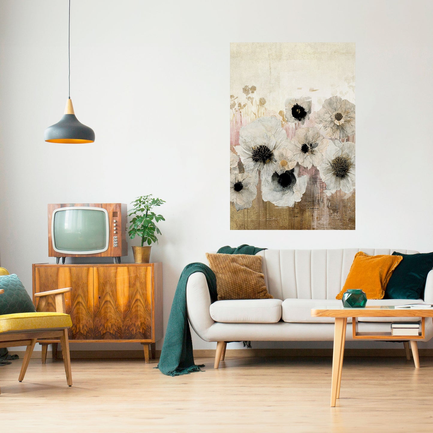 GENTLE VINTAGE HARMONY Vertikal poster med självhäftande tryck