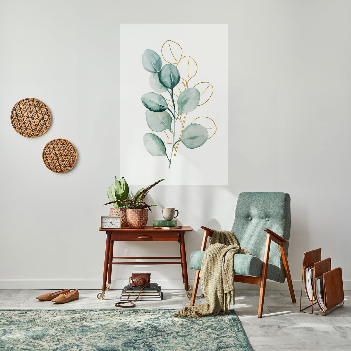 SILHOUETTES IN SOFT WATERS Peel and Stick Vertical Poster