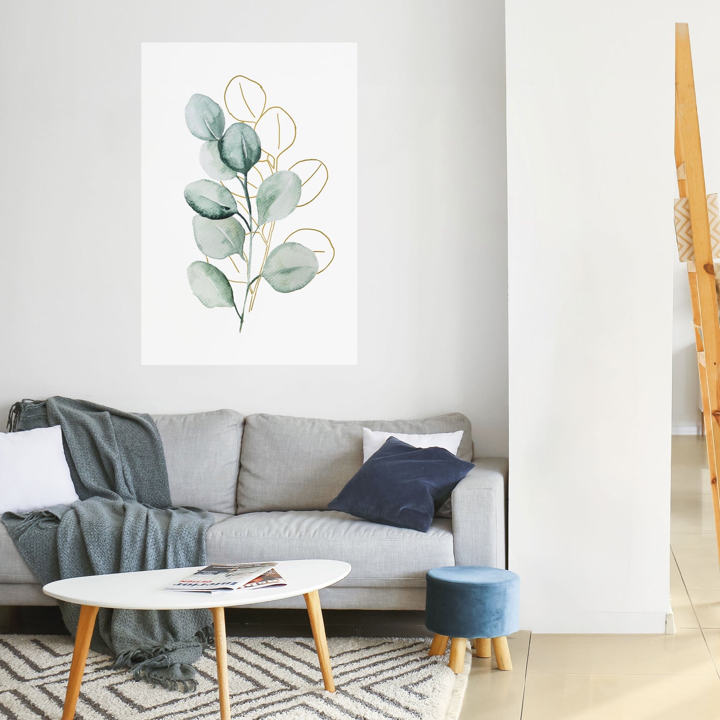 SILHOUETTES IN SOFT WATERS Peel and Stick Vertical Poster