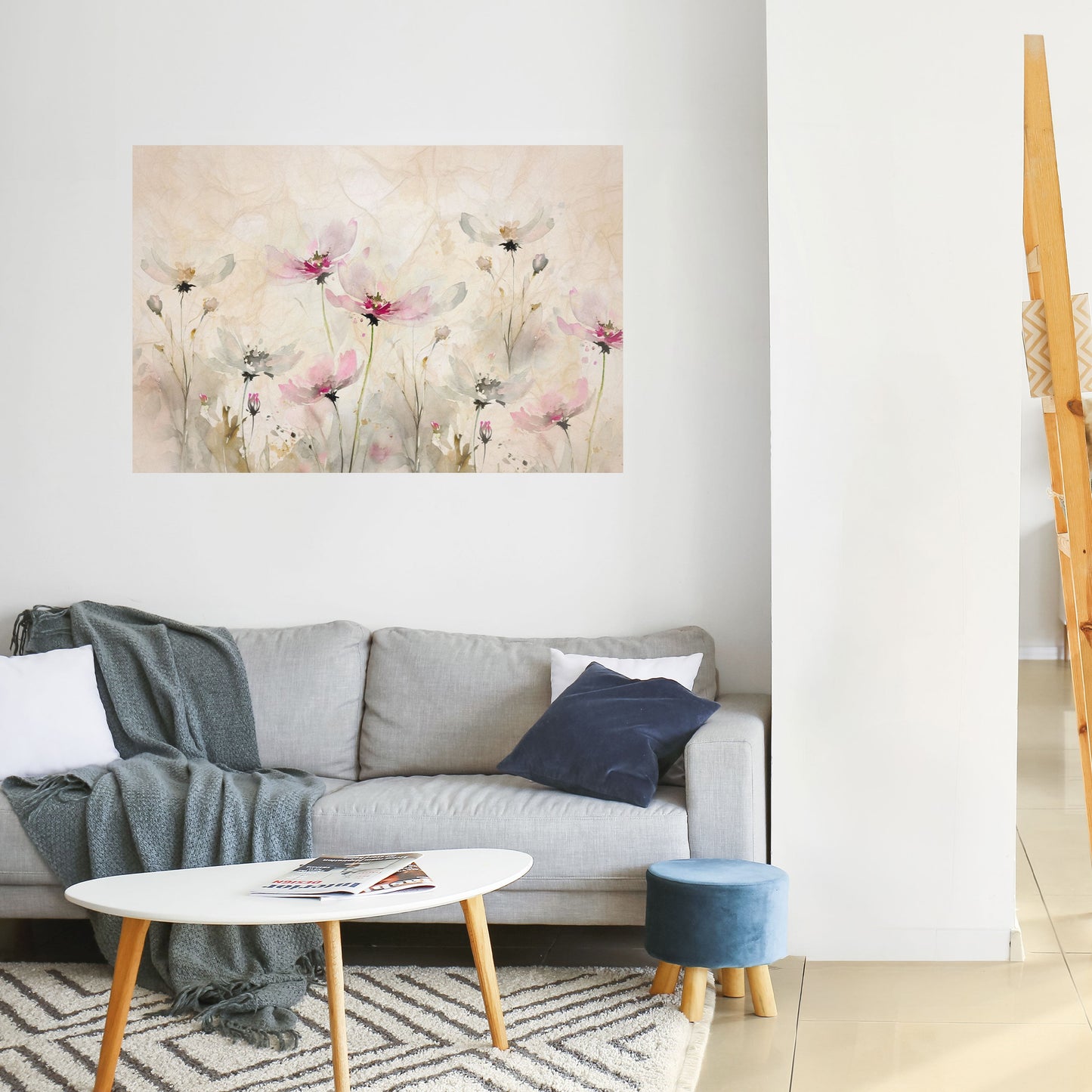 MÅLAD LJUTHET Horisontell Poster med självhäftande text