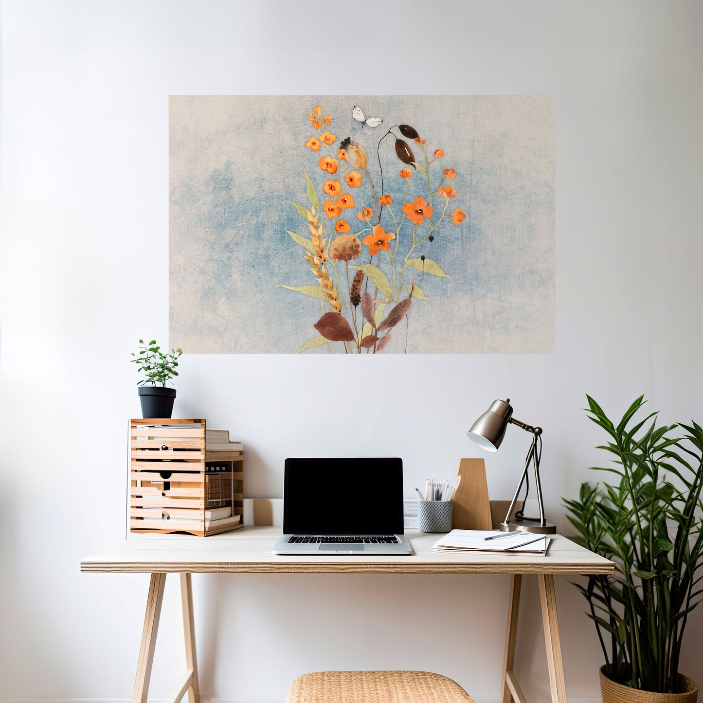 WHISPERS OF WILDFLOWERS Peel and Stick Horizontal Poster
