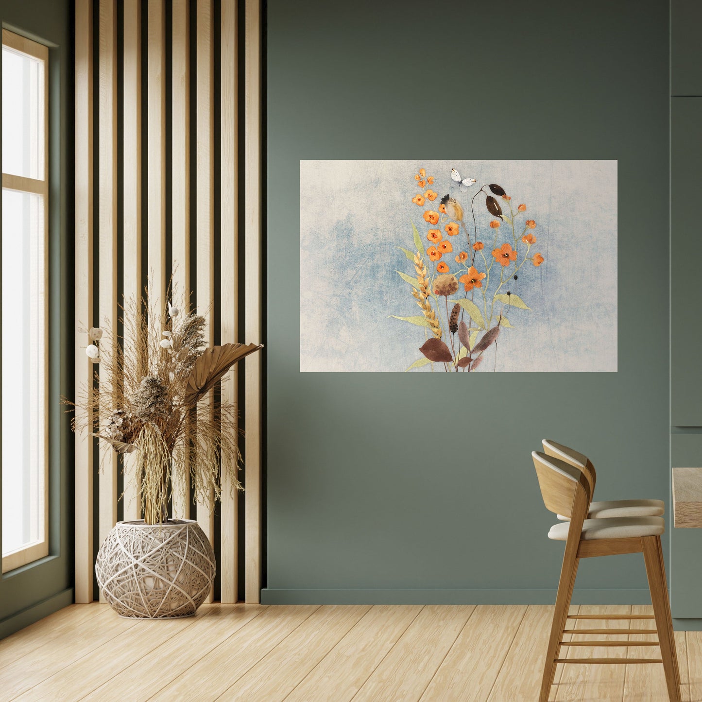 WHISPERS OF WILDFLOWERS Peel and Stick Horizontal Poster